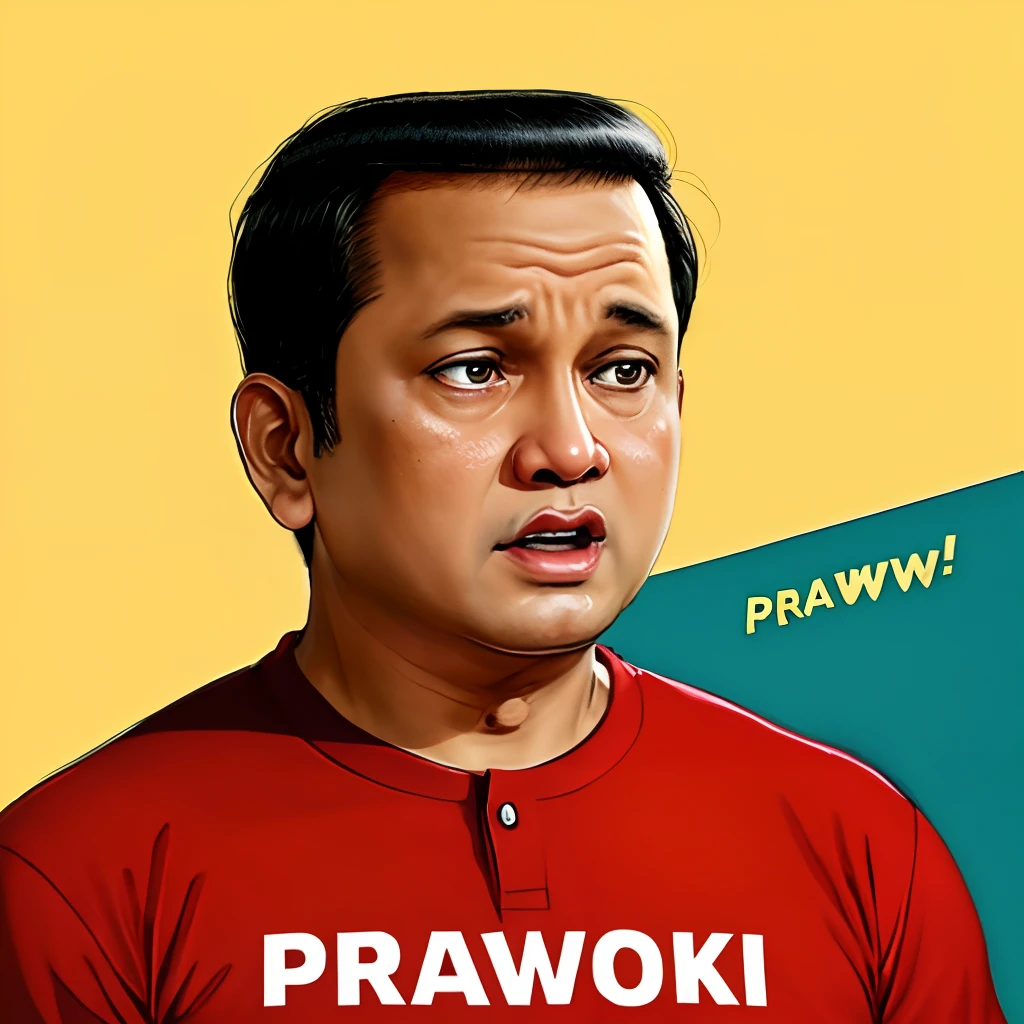 Make a cartoon about my deep confused feeling over prabowo presidential candidate