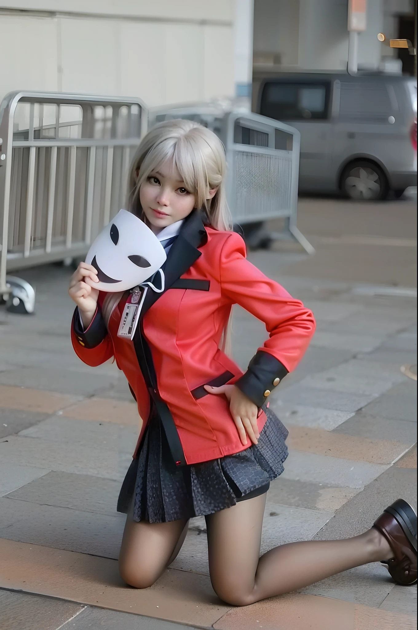 There is a woman with her upper body bare and wearing a skirt posing for a photo, Anime girl cosplay, Anime cosplay, 《Persona 5》Ann High Roll, rpgmaker, cosplay, akane owari danganronpa, professional cosplay, cosplay foto, chiaki nanami from danganronpa, Ayaka cosplay, junko enoshima from danganronpa