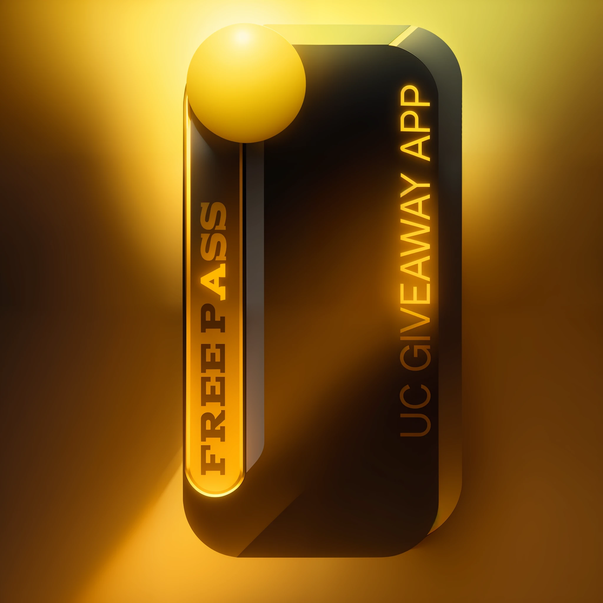 1 TICKETS, 3D BEST UI DESIGN colour yellow