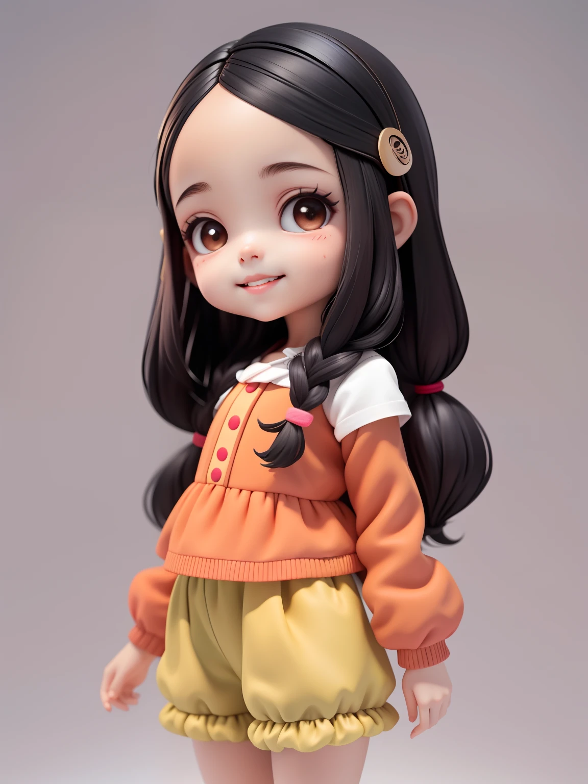 li menina, morena, loira, roupas de inverno, sorriso claro, corpo inteiro, cabelo moderno e preso, Modern accessories, tons terrosos, fundo simples.