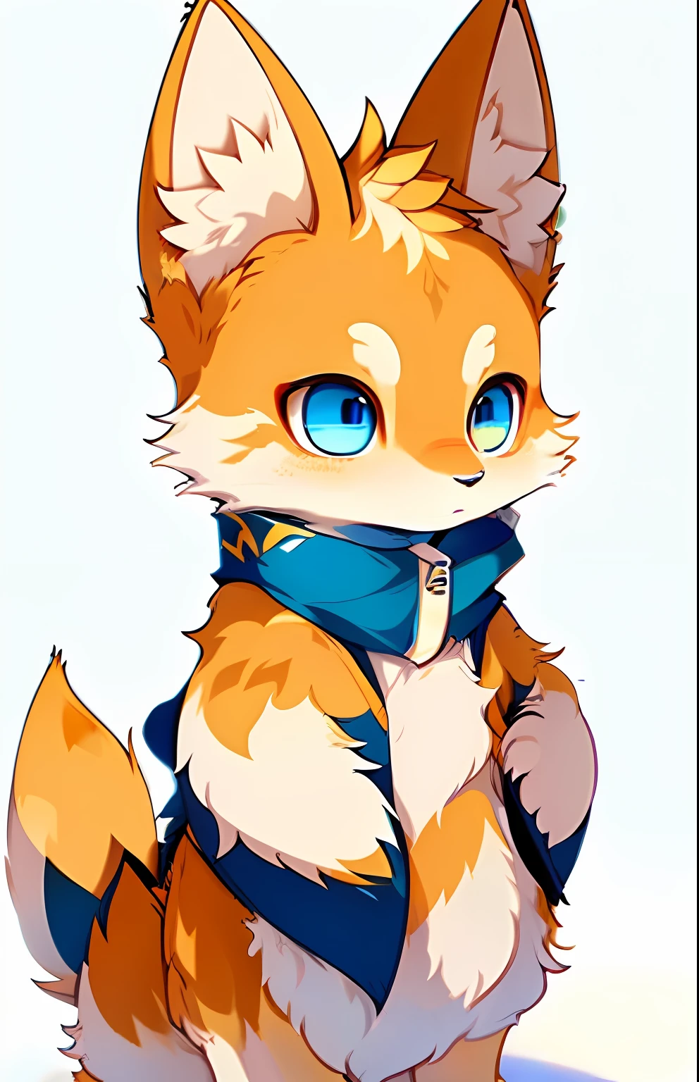 ,furry furaffinity, furry fursona, generic furry style, Furry character, a fox,Blue-eyed fox female Flora, Golden Fox, fursona commission, professional furry drawing, fursona furry art commission, female furry mini cute style,