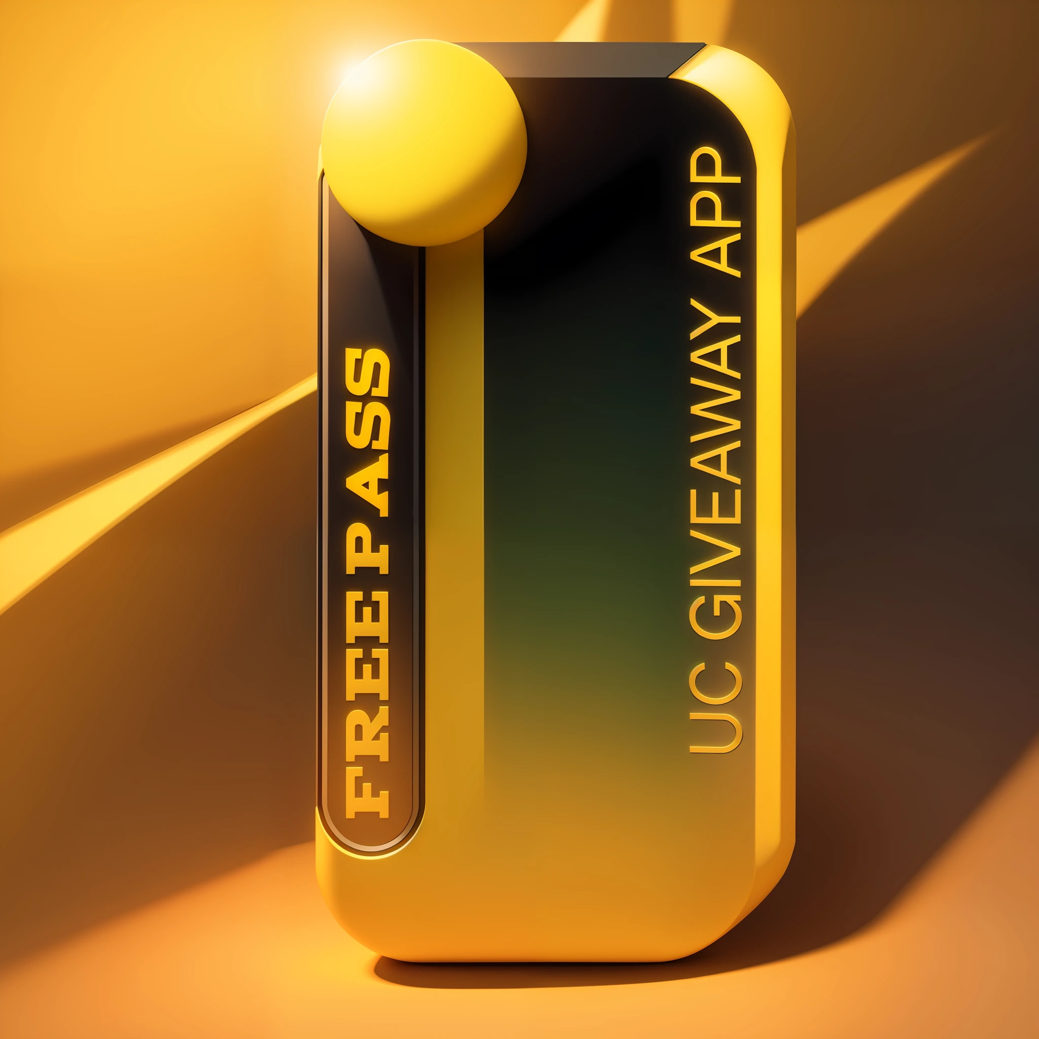 1 TICKETS, 3D BEST UI DESIGN colour yellow