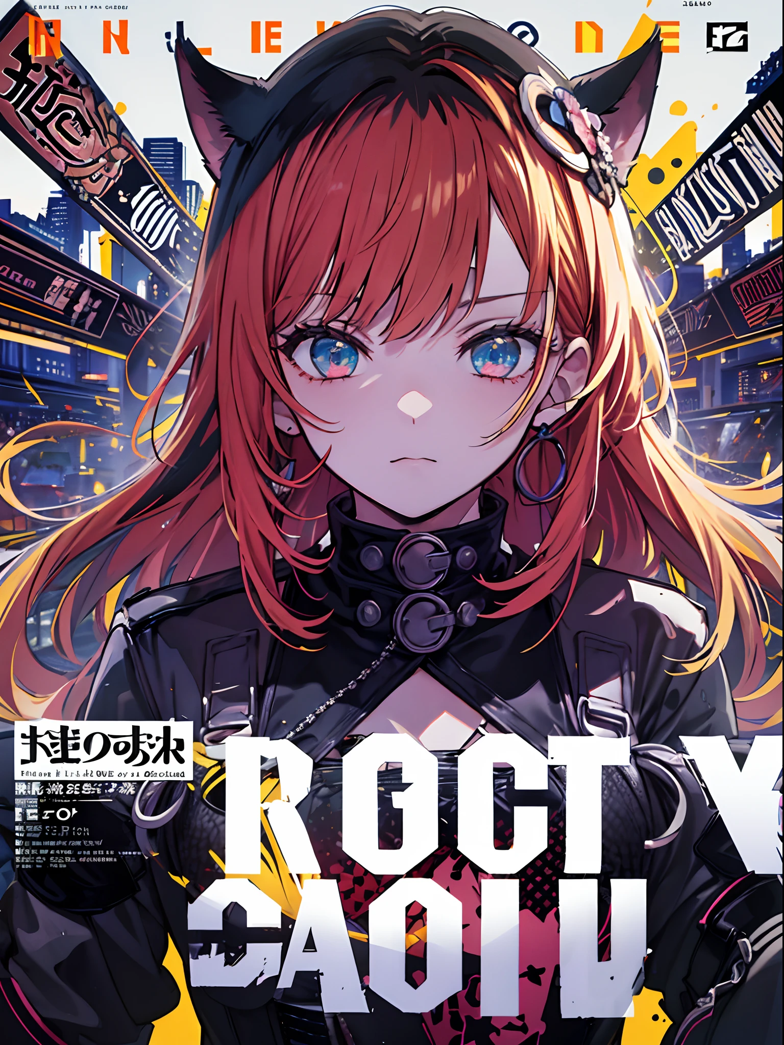(((dramatic))), (((gritty))), (((intense)))) The movie poster features as the central character. She is shy in the center of the poster, wearing idol outfit, and a determined expression on her face. The background is dark and gritty, with a feeling of drunkenness. The text is bold and eye-catching, with catchy slogans that add to the overall drama and excitement. The color palette is dominated by dark colors, dotted with bright colors, giving the poster a dynamic and visual impact, tachi-e (magazine:1.3), (cover-style:1.3), fashionable, vibrant, outfit, posing, front, colorful, dynamic, background, element, confident, expressive, holding, statement, attachment, majestic, coiled, around, touch, scene, text, cover, bold, eye-catching, title, fashion, font, catchy, title, bigger, eye-catching, modern, trendy, focused, stylish, 1 girl