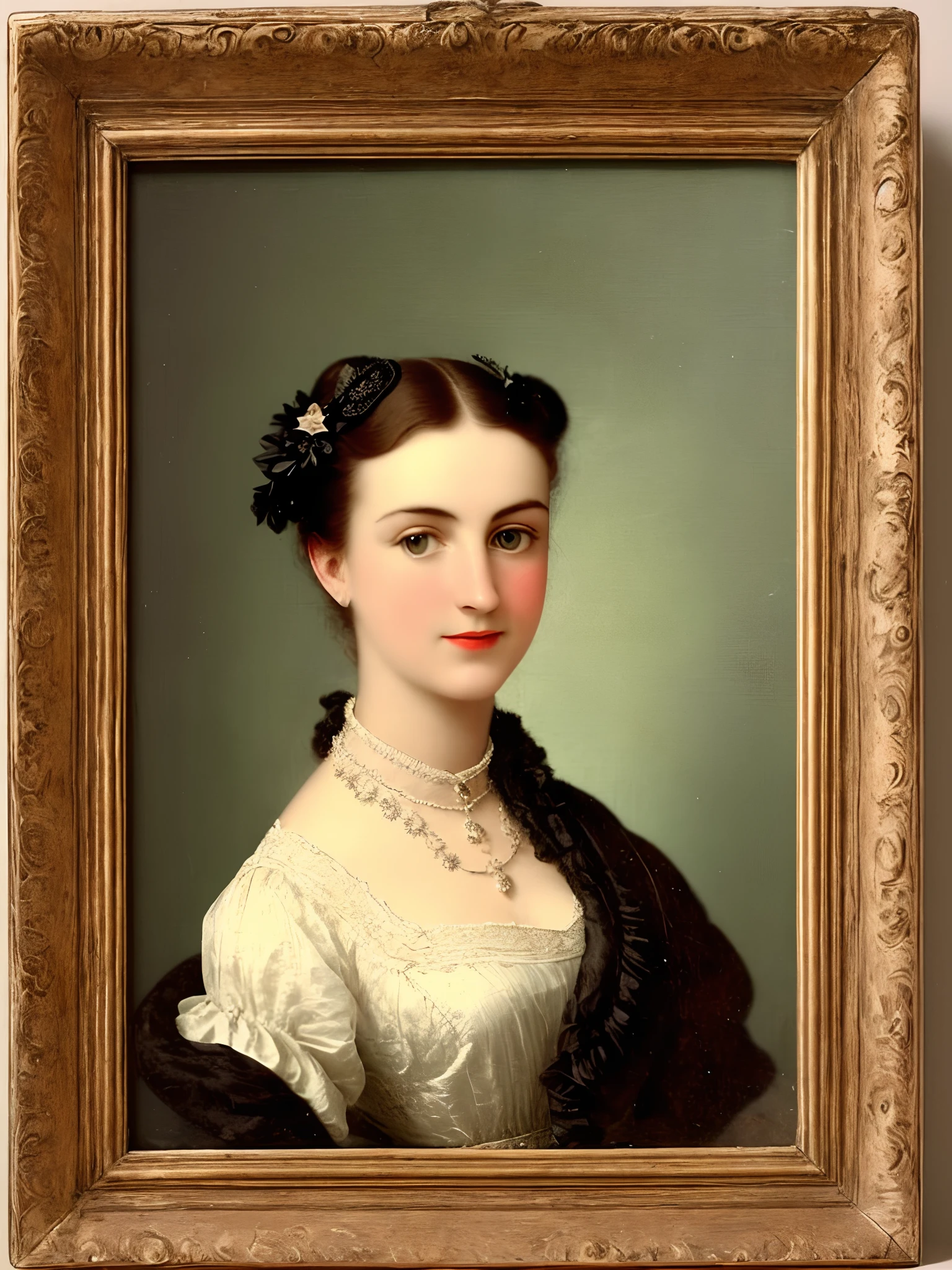 Help me generate a picture of an antique beauty,It's the kind of picture that all men would love