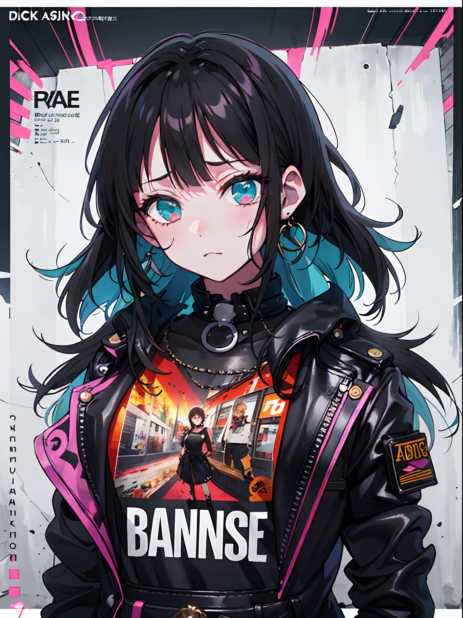 (((dramatic))), (((gritty))), (((intense)))) The movie poster features as the central character. She is shy in the center of the poster, wearing idol outfit, and a determined expression on her face. The background is dark and gritty, with a feeling of drunkenness. The text is bold and eye-catching, with catchy slogans that add to the overall drama and excitement. The color palette is dominated by dark colors, dotted with bright colors, giving the poster a dynamic and visual impact, tachi-e (magazine:1.3), (cover-style:1.3), fashionable, vibrant, outfit, posing, front, colorful, dynamic, background, element, confident, expressive, holding, statement, attachment, majestic, coiled, around, touch, scene, text, cover, bold, eye-catching, title, fashion, font, catchy, title, bigger, eye-catching, modern, trendy, focused, stylish, 1 girl