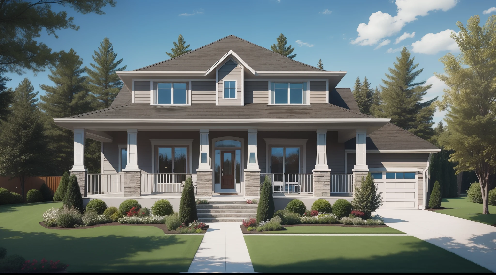 Canadian suburban villa