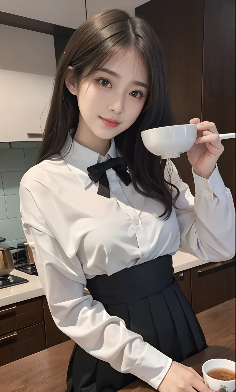 ulzang-6500-v1.1,(RAW photo:1.2), (Photorealistic:1.4), very detailed eyes and faces, Beautiful detailed eyes, absurderes, unbelievable Ridiculous, hugefilesize, ultra - detailed, A high resolution, The is very detailed,best qualtiy,illustratio,The is very detailed,CG,unified,8k 壁纸,Amazing ,finely detailled,tmasterpiece,best qualtiy,The is very detailed的 CG unified 8k 壁纸,light in face,cinmatic lighting, 16 yaers,lateral division,((pantyless)),namicposes))),(((sexyposture))),(Cl toes),(A half antyhose)),Surrealist portraf women by David Hockney and Alphonse Mucha,Fantasyart,photographrealistic,动态照明,art stations,poster for,Volumetriclighting,Very detailed faces,Award-Awarded,in the darkness nigth,deep shading,low tune,Cowboy photos,(formal outfit:1.4),High production level,Exquisite facial features,adolable,Moving,In the illusory dawn moment,reality,offcial art,8K picture quality,Super detail,fine detail skin,Movie Angle,cinematic textures,Movie lighting,tmasterpiece,Best picture quality,Backlight,outline light,one-girl,Beautiful and delicate Korean girl,Small of breast,flatchest,Slim,emaciated,Pan,Big watery eyes,Flawless little face,ssmile,White and straight teeth,Cocked buttocks,Light green JK uniform lsleevedhe shirt is open,No buttons,a deep green pleated skirt,The skirt lifted,e panties,White bra,white stockings,At a Korean-style soba shop,inside in room,Long brownish-gray hair,Fluffy hair drapes,The legs are split,Lie on your back on the table top of the dining table,A bowl of noodles,A cup of tea,A plate of dishes
