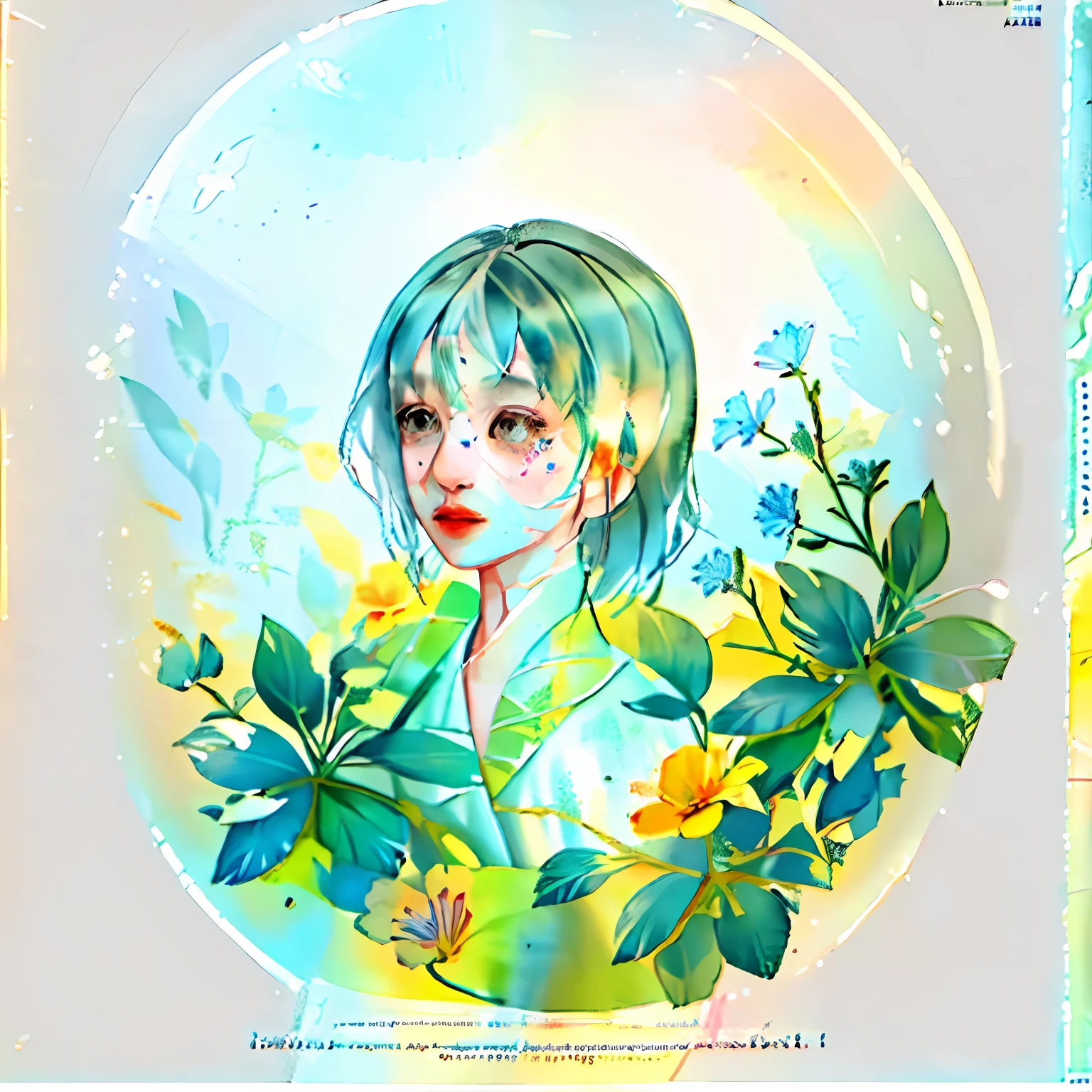 watercolor, flower, beautiful, watercolor style, flower and leaf patterns, wet on wet technique, muted, indigo, fabric design, flat illustration, highly detailed clean, vector image, masterpiece, professional, isometric, bright vector, white background, dry brush, brush strokes, painted on canvas, by J.M.W. Turner. expressive marks.