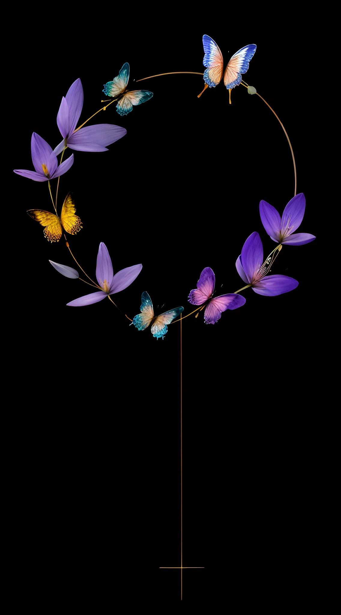 Dream nucleus,florals,butterflys,crosses,tmasterpiece,realisticlying