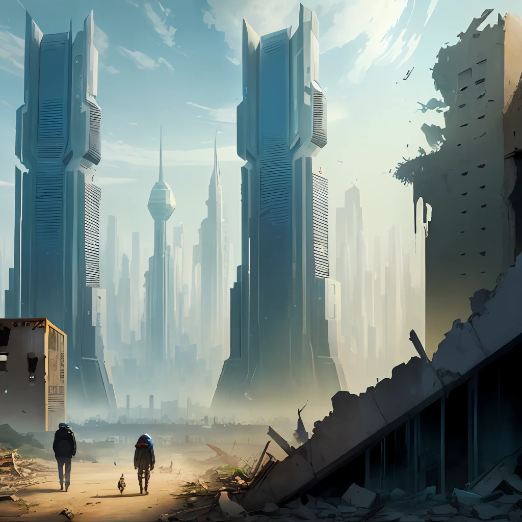 Being in ruins，Cybermetropolis，Future humanity