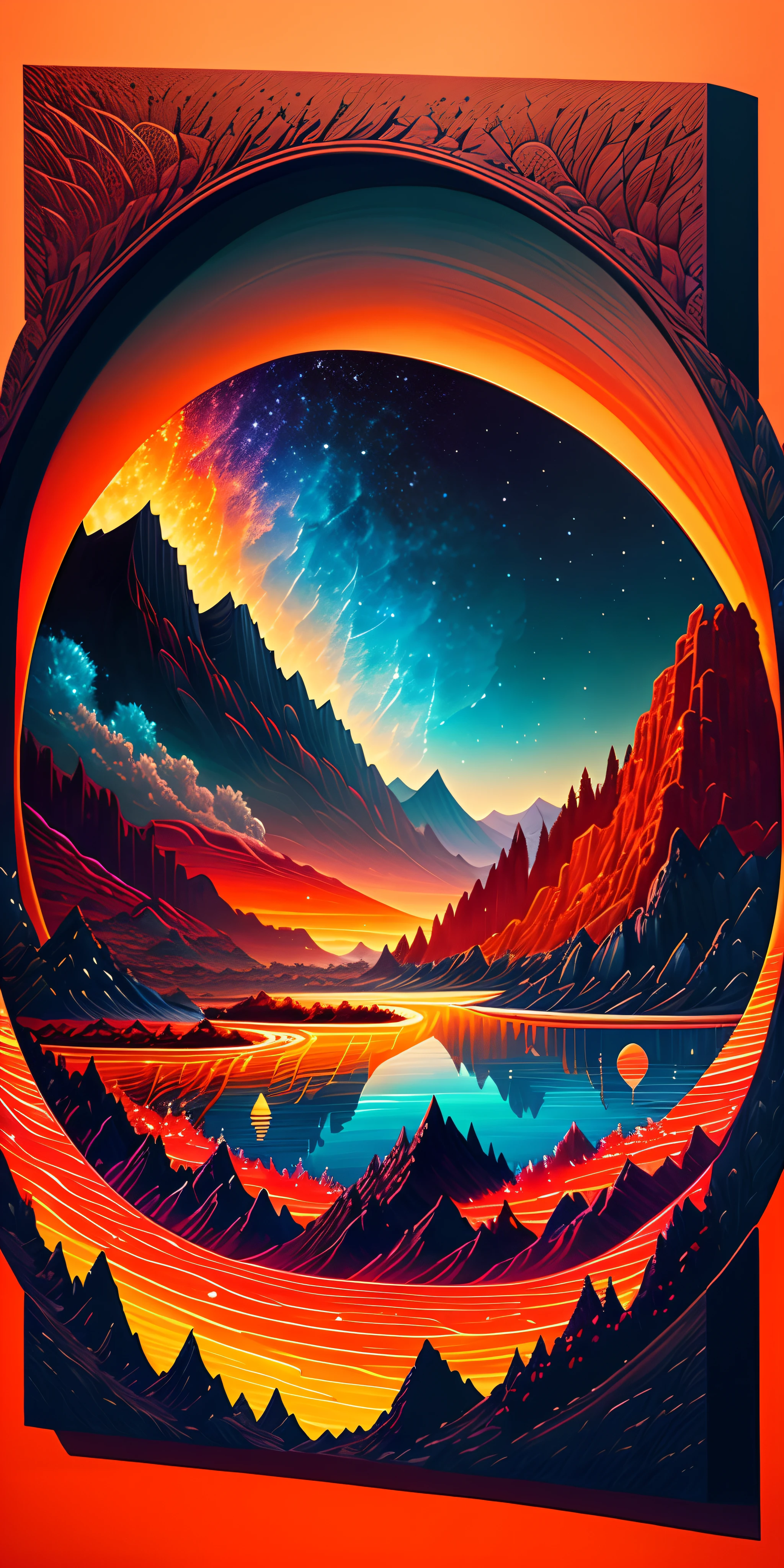 A beautiful earth filled with water and lava, intricate, masterpiece, expert, insanely detailed, 4k, composition, framing, centered, symmetry, painted, intricate, volumetric lighting, beautiful, rich deep colors masterpiece, sharp focus, ultra detailed, in the style of dan mumford and marc simonetti, astrophotography