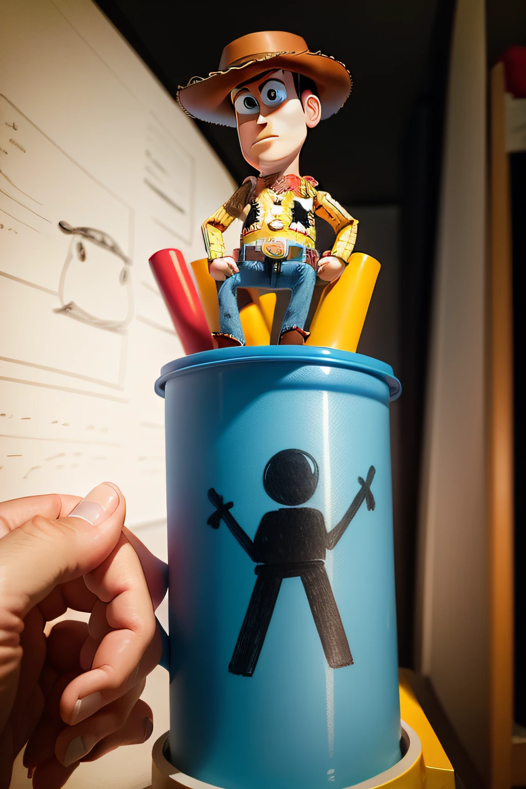 Stick figure drawing of Toy Story