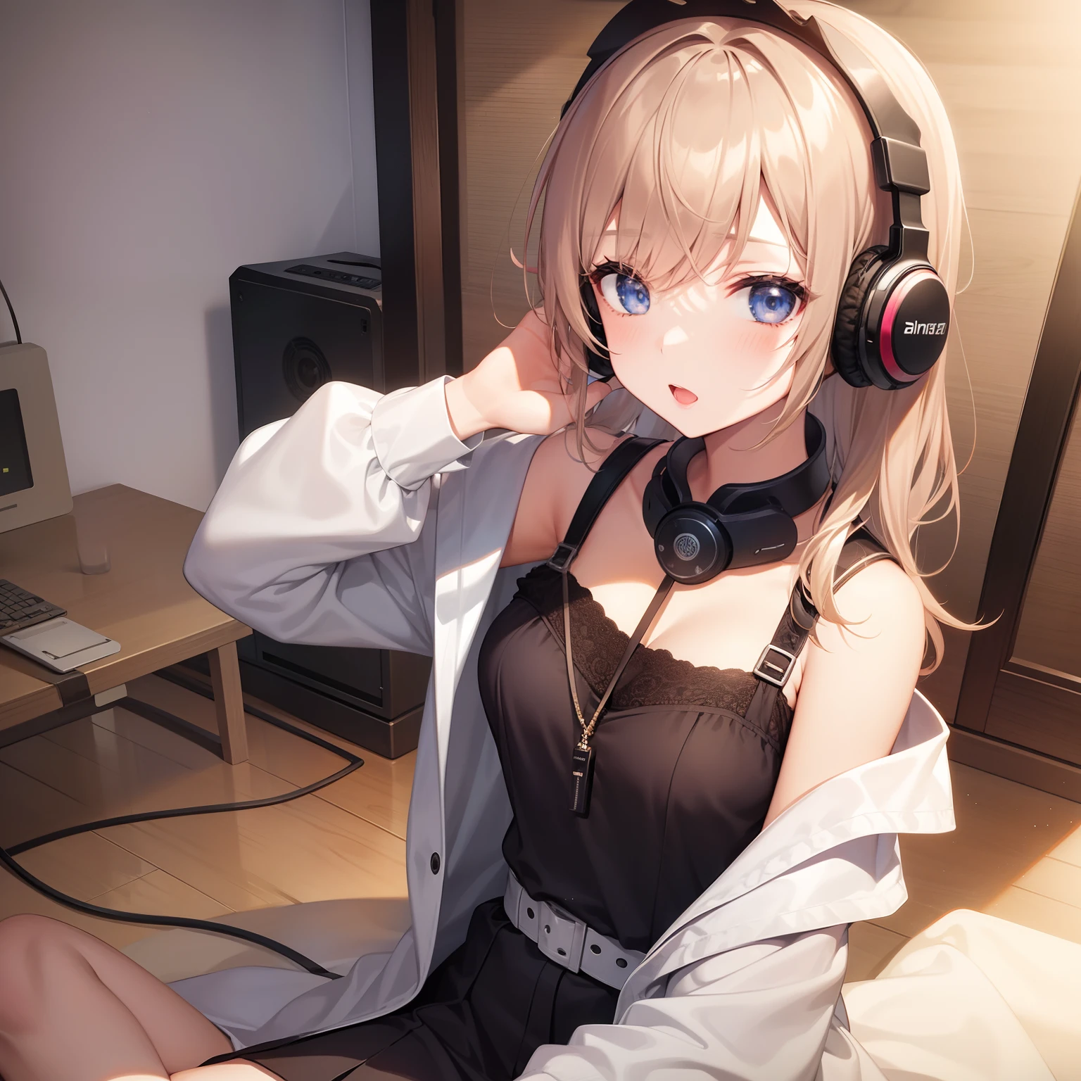 Girl listening to music