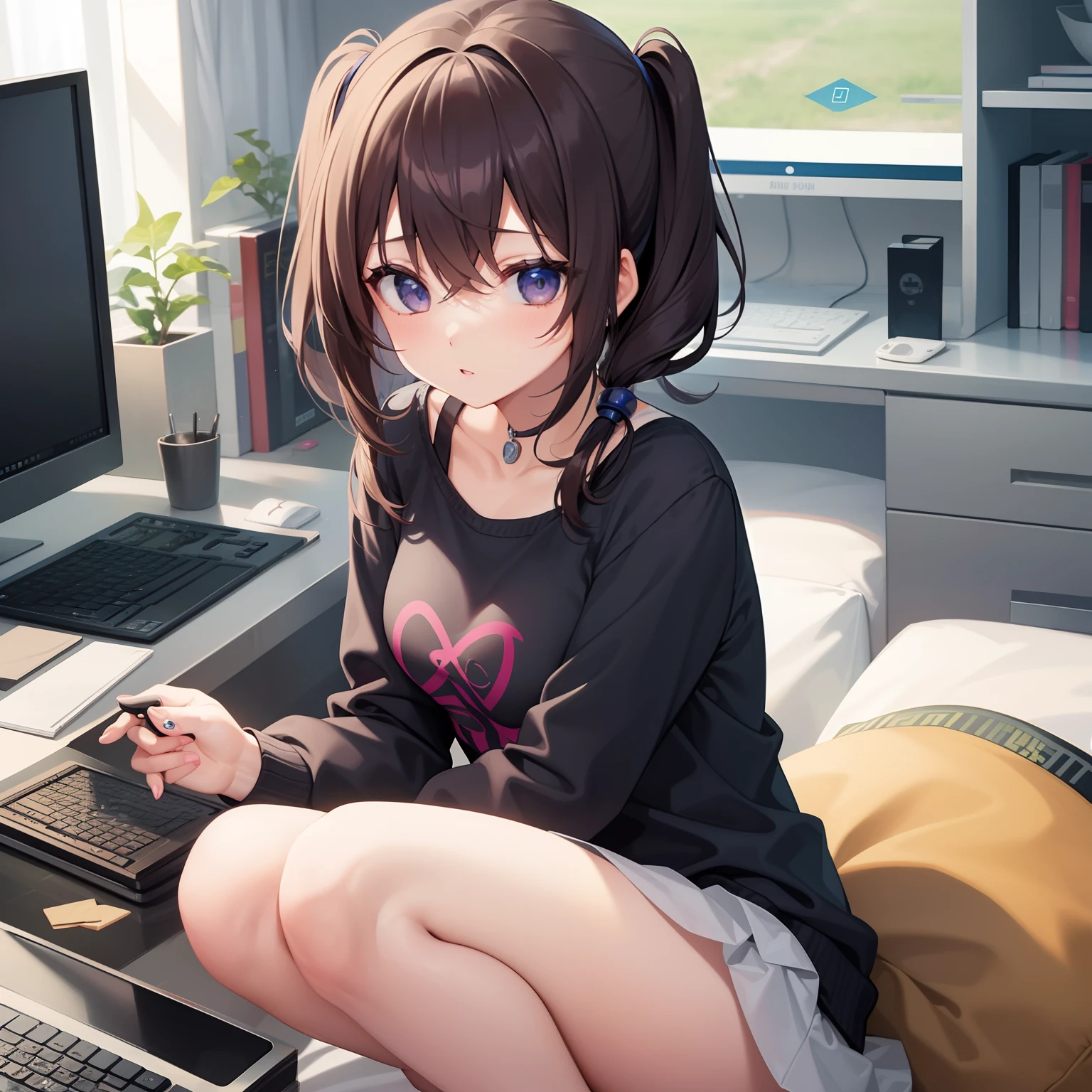 Girl playing games。