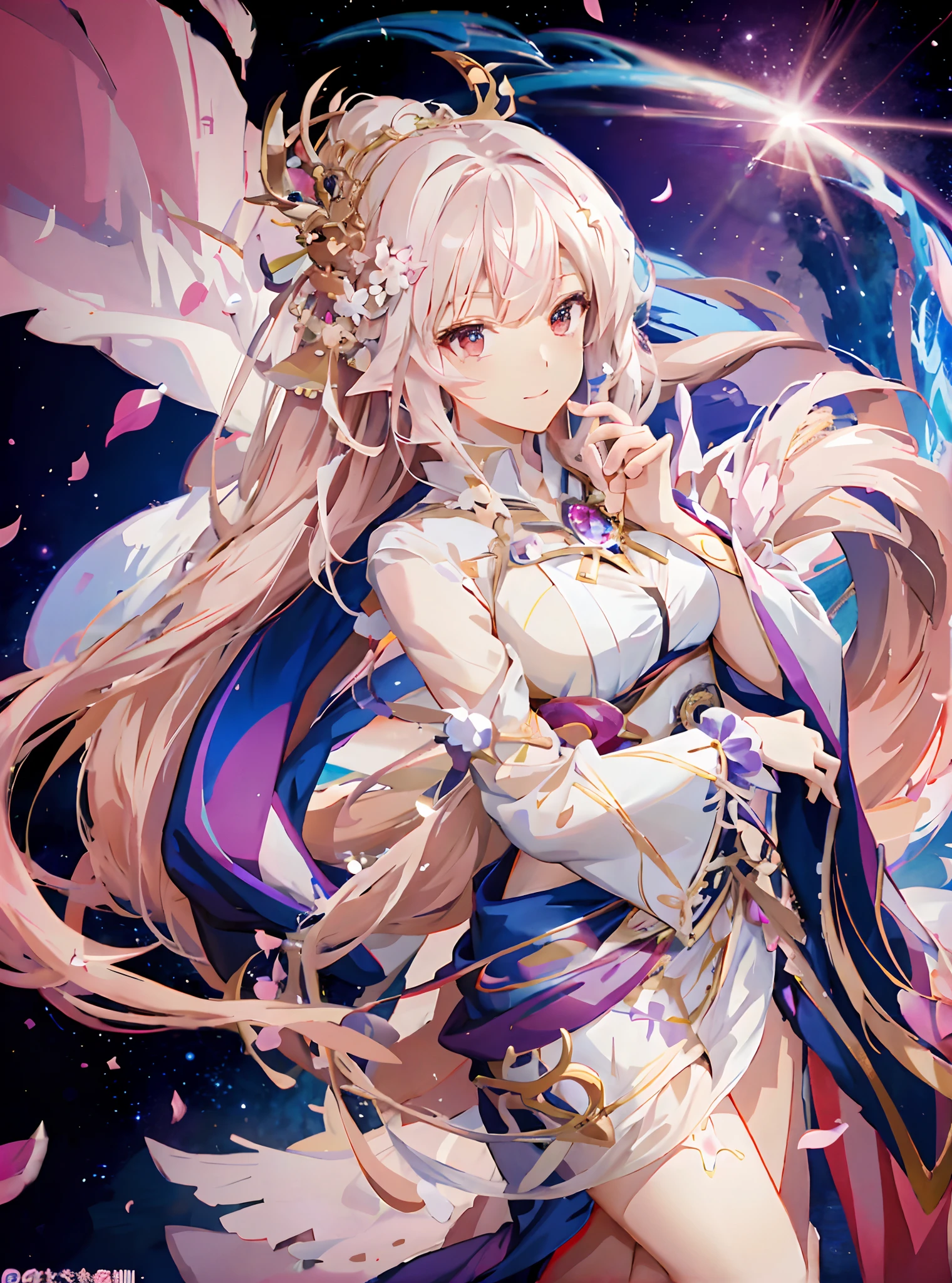 anime girl with long white hair and a white dress, beautiful celestial mage, anime goddess, detailed digital anime art, portrait knights of zodiac girl, anime art wallpaper 4 k, anime art wallpaper 4k, anime fantasy illustration, best anime 4k konachan wallpaper, shadowverse style, anime fantasy artwork, anime art wallpaper 8 k, beautiful fantasy anime