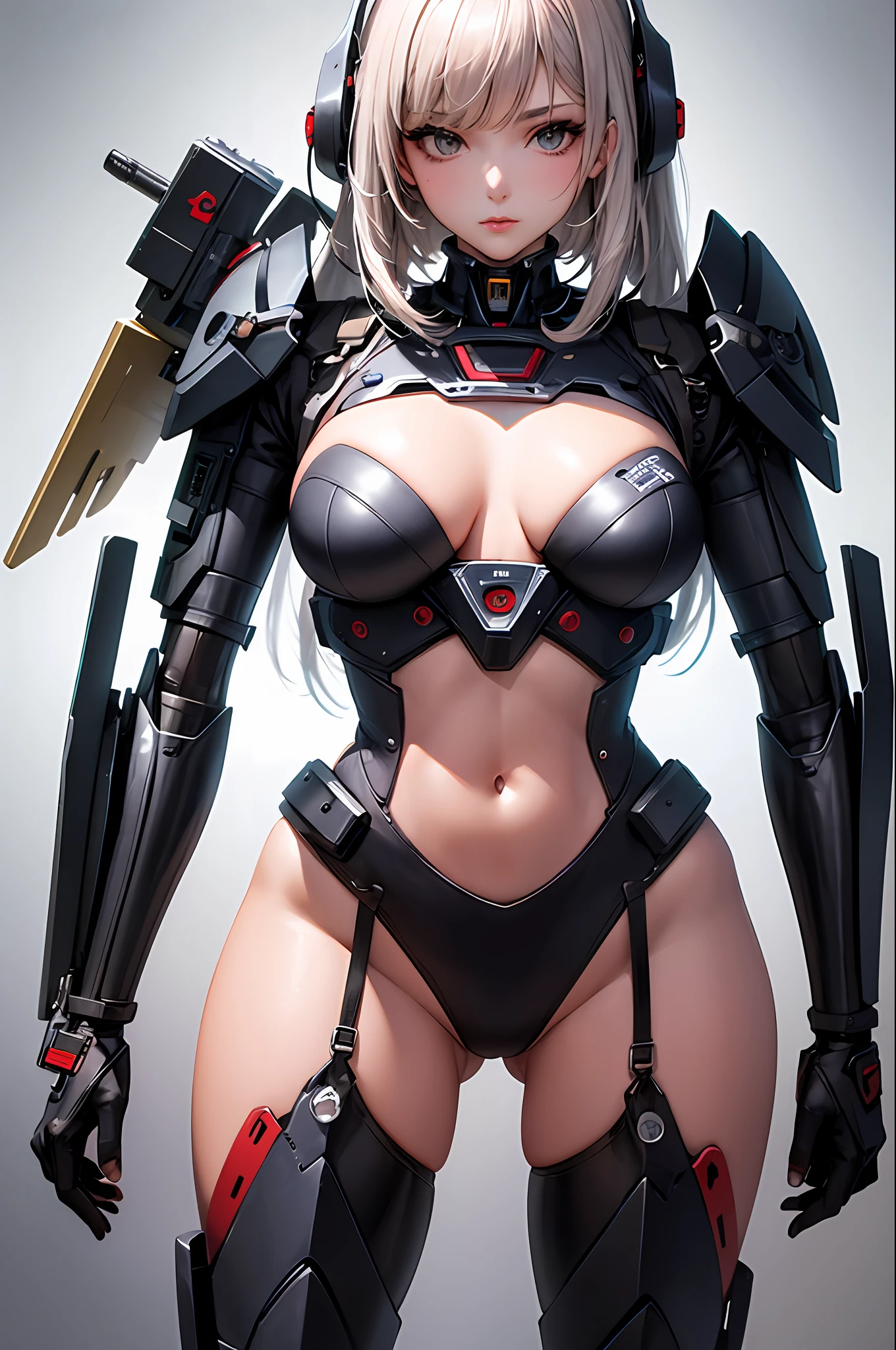 Machinary,painting of a,Masterpiece,Best quality,ultimate details,1girll,full bodyesbian,Painting,Solo,Traditional media,Look to the lens,Mecha,