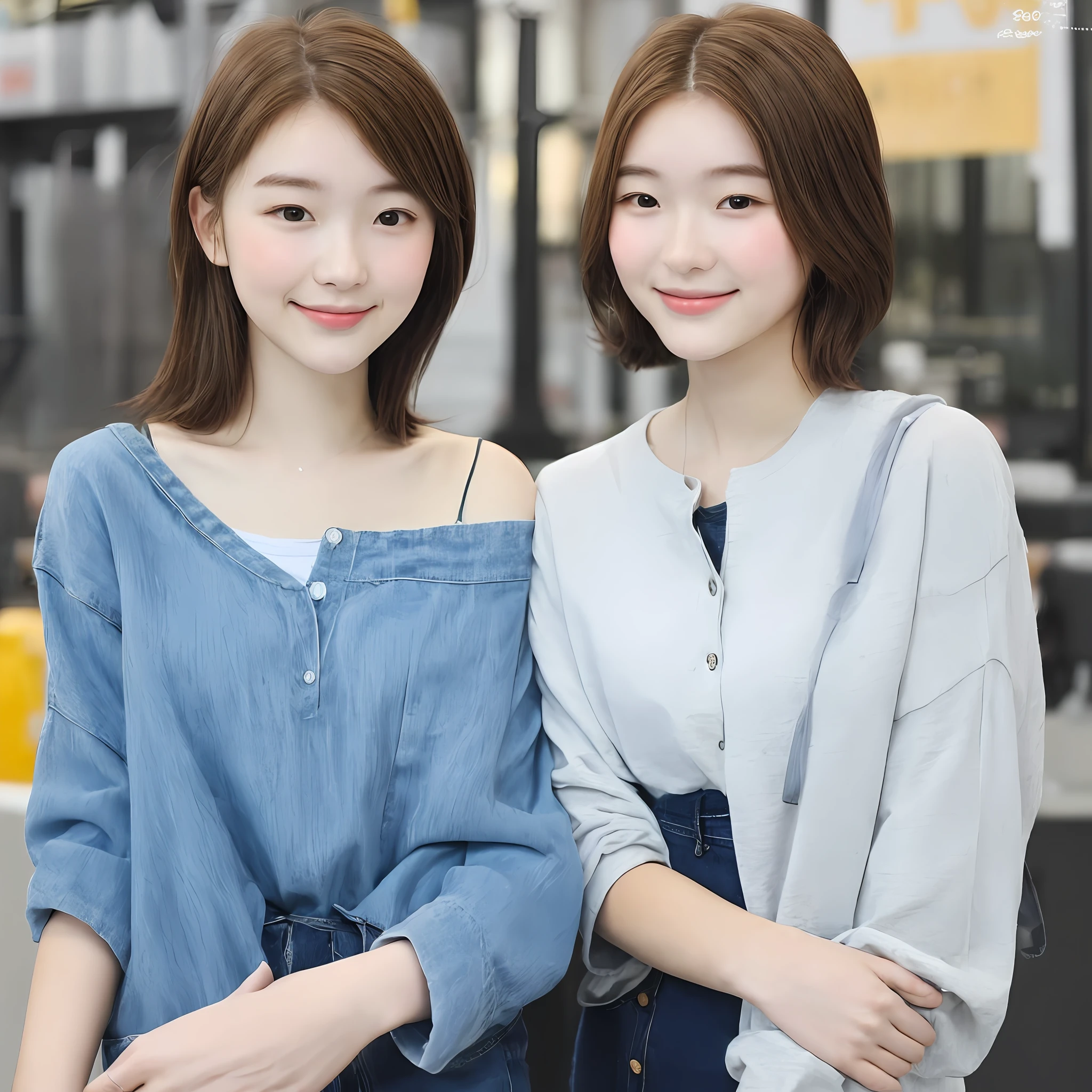One meter seven five，Weight 105 pounds，18-year-old girl，White skin，二重まぶた，hair to shoulder，Slender eyebrows，brown  hair，Northern Chinese girl