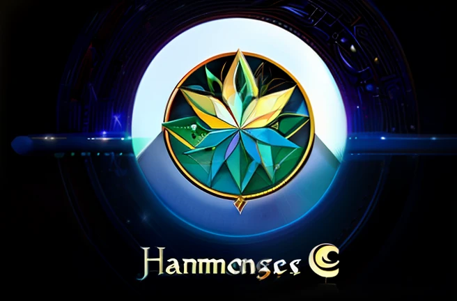 a close up of a logo with a bird on it, harmony of nature, and harmonious, Harmony, harmonious colors, harmony of the universe, coordination, harmonious, a harmonious integration, apples, The harmony of the spheres, technology and nature in harmony, Banner, harmony black room, harmony of desert, Digital enhancement, Official artwork, hammershøi