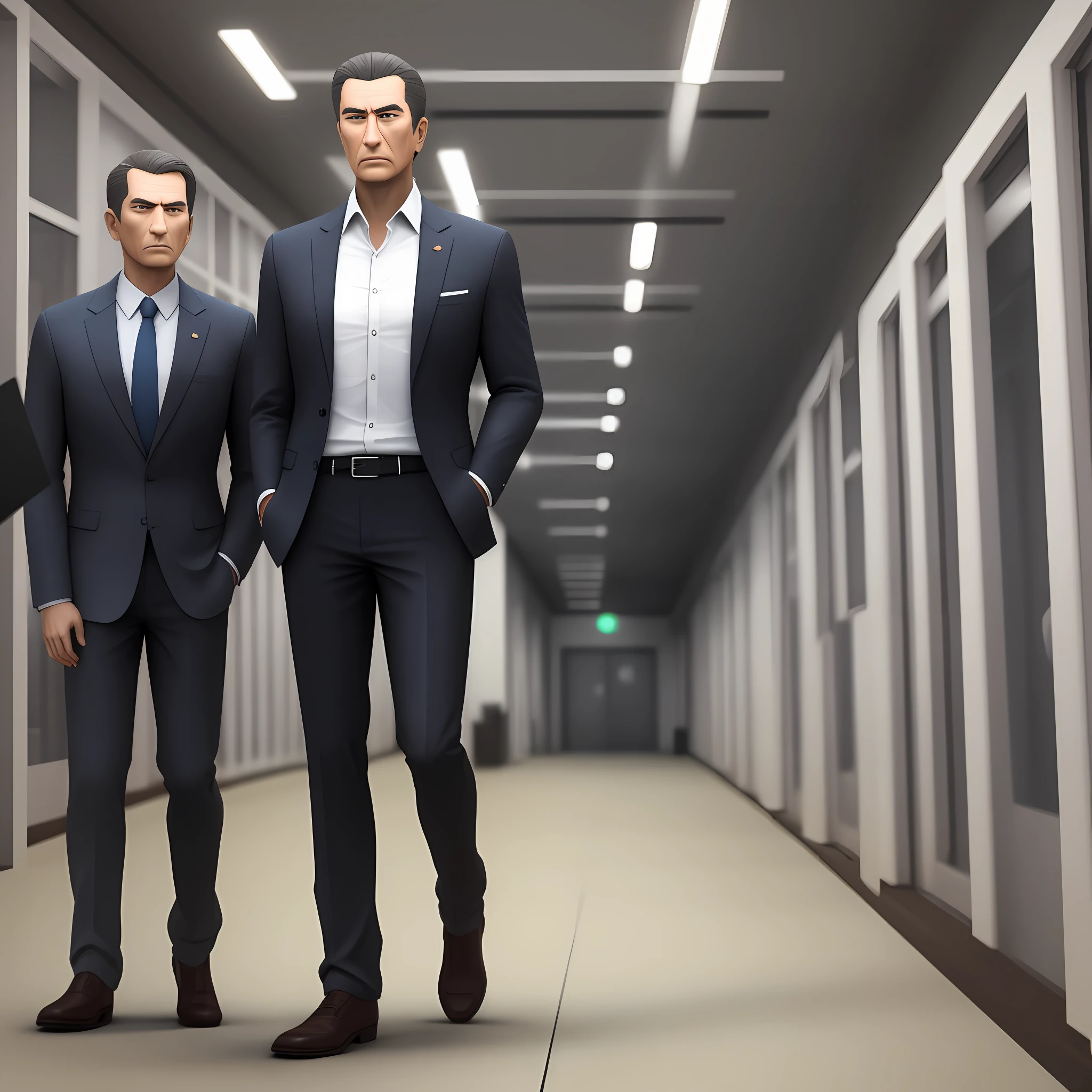 Three-dimensional,mtu,Overbearing president,Business suit,tiese
