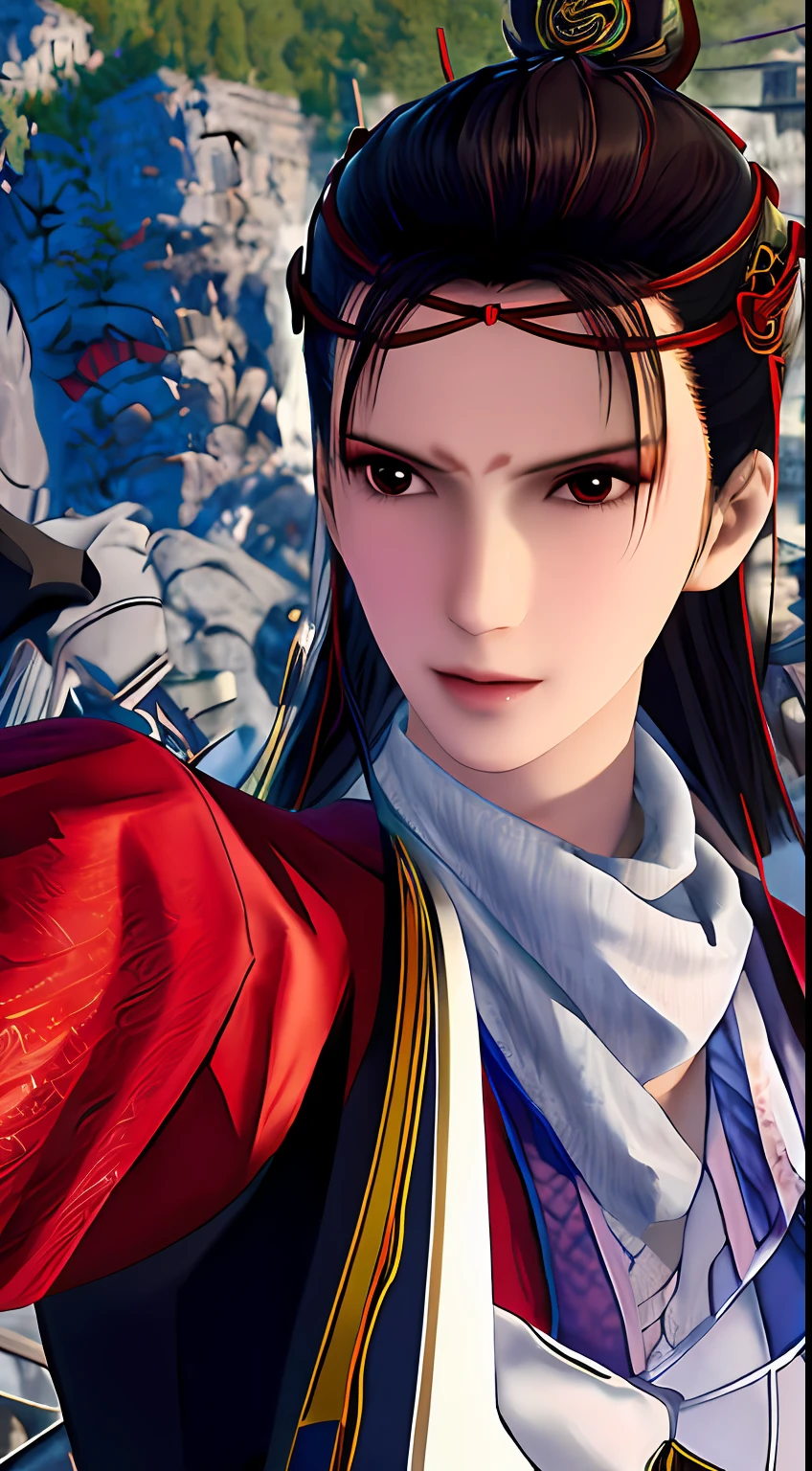 best quality,masterpiece,(photorealistic:1.4), (realistic:1.1), Masterpiece, Best, Panoramic, Wide Angle lens, Best quality, 9K, watermark removed, high quality, 62K, Title: Both wisdom and courage, peerless elegance -- Huang Rong Picture: Show an image of Huang Rong, dressed in elaborate ancient clothes and gorgeous hair accessories, smiling and looking ahead, showing her intelligence, wit and charm. Huang Rong's beauty is watery, fresh and poetic like that of Jiangnan water Town, as clear as dew between flowers, and see her skin is more than snow, picturesque, delicate and graceful, pure and beautiful, and the white dress is moving in the breeze like a lily blooming in the night. Color matching: The overall tone is dominated by warm colors, showing Huang Rong's enthusiasm and intelligence, while matching some light color elements, such as white and gray, to show her calm and wisdom. Graphic elements: Add some small graphic elements in a corner of the poster, such as Huang Rong's weapons, props, etc., to enrich the visual effect and enhance the visual impact of the theme. Layout: The layout of the entire poster should be concise and clear, and the pictures and themes echo each other to form a complete visual system. You can add some simple text description at the bottom of the poster to introduce Huang Rong's role and characteristics. Through this design, we can show the majority of students the image and characteristics of Huang Rong, as well as her wonderful story in Jin Yong's Wuxia world. At the same time, it can also attract more people to pay attention to Jin Yong's Wuxia world, and further inherit and promote Chinese martial arts culture and chivalrous spirit, Wide Angle lens, panoramic lens, holding a sword,,behisheroine,behisheroine,1 girl,yuzu,,1 girl,yuzu,wuxia