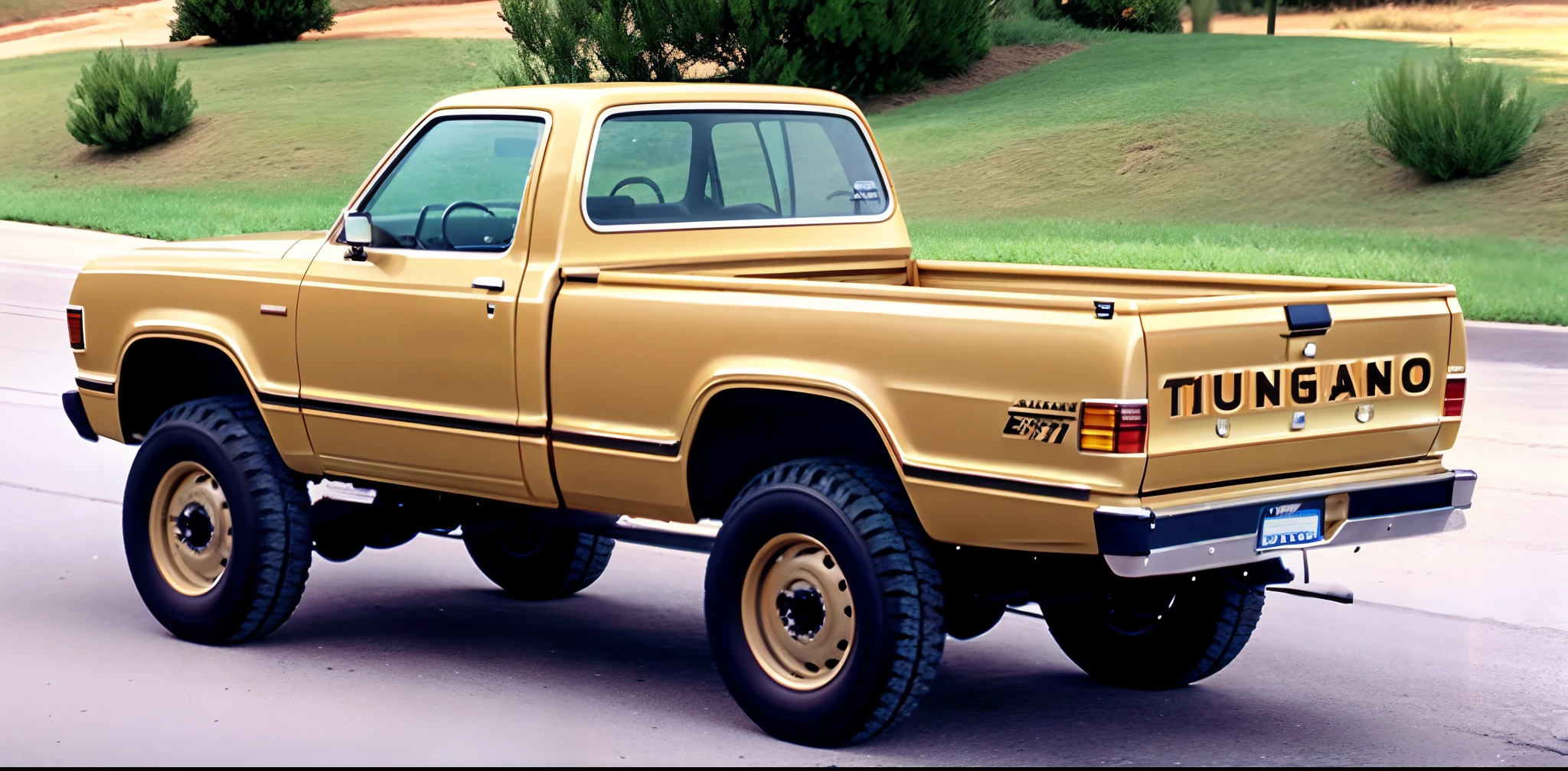 There's a tanned truck with a tan sash on the back, 1979, 1 9 7 9, 1978, 1 9 7 8, 1977, 1 9 7 7, 1 9 8 1, 1980, 1981, 1 9 8 0, 1982, 1 9 8 2