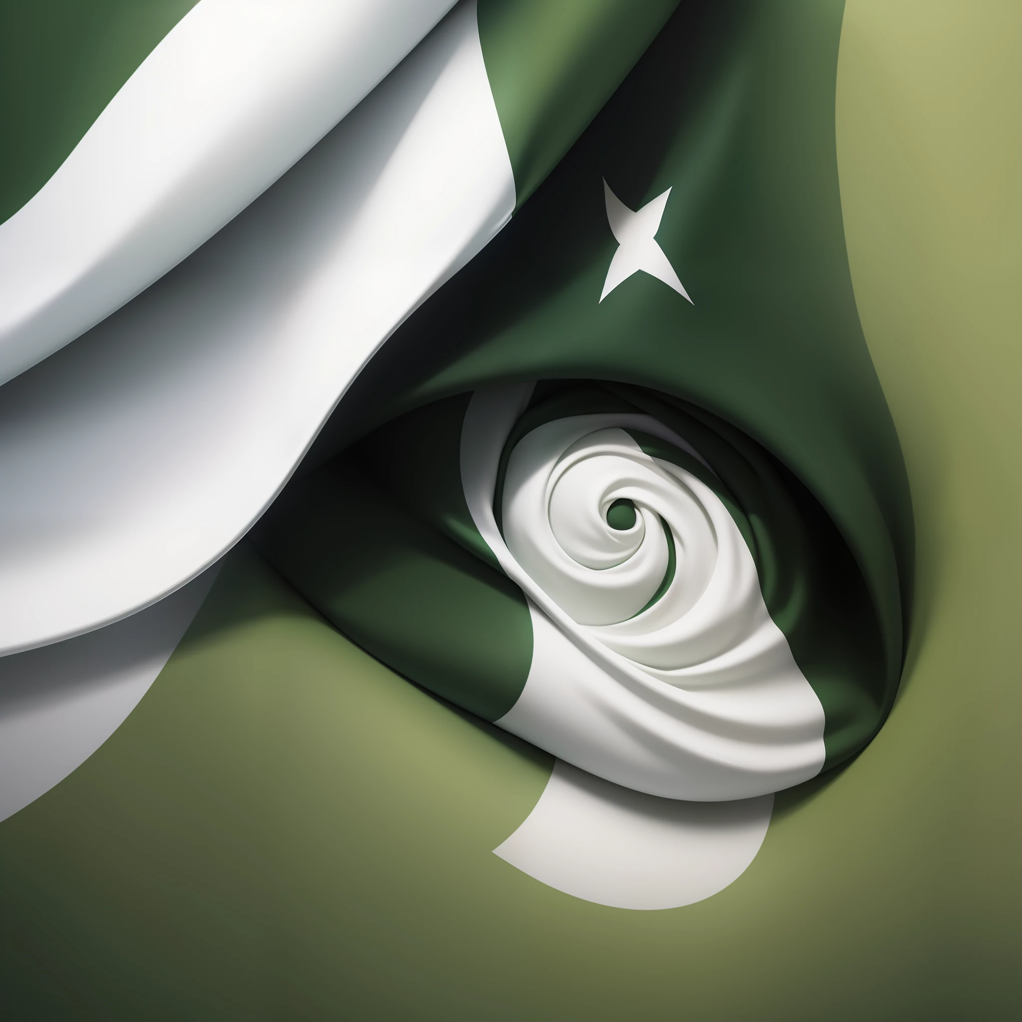 National flag of Pakistan white and green ,