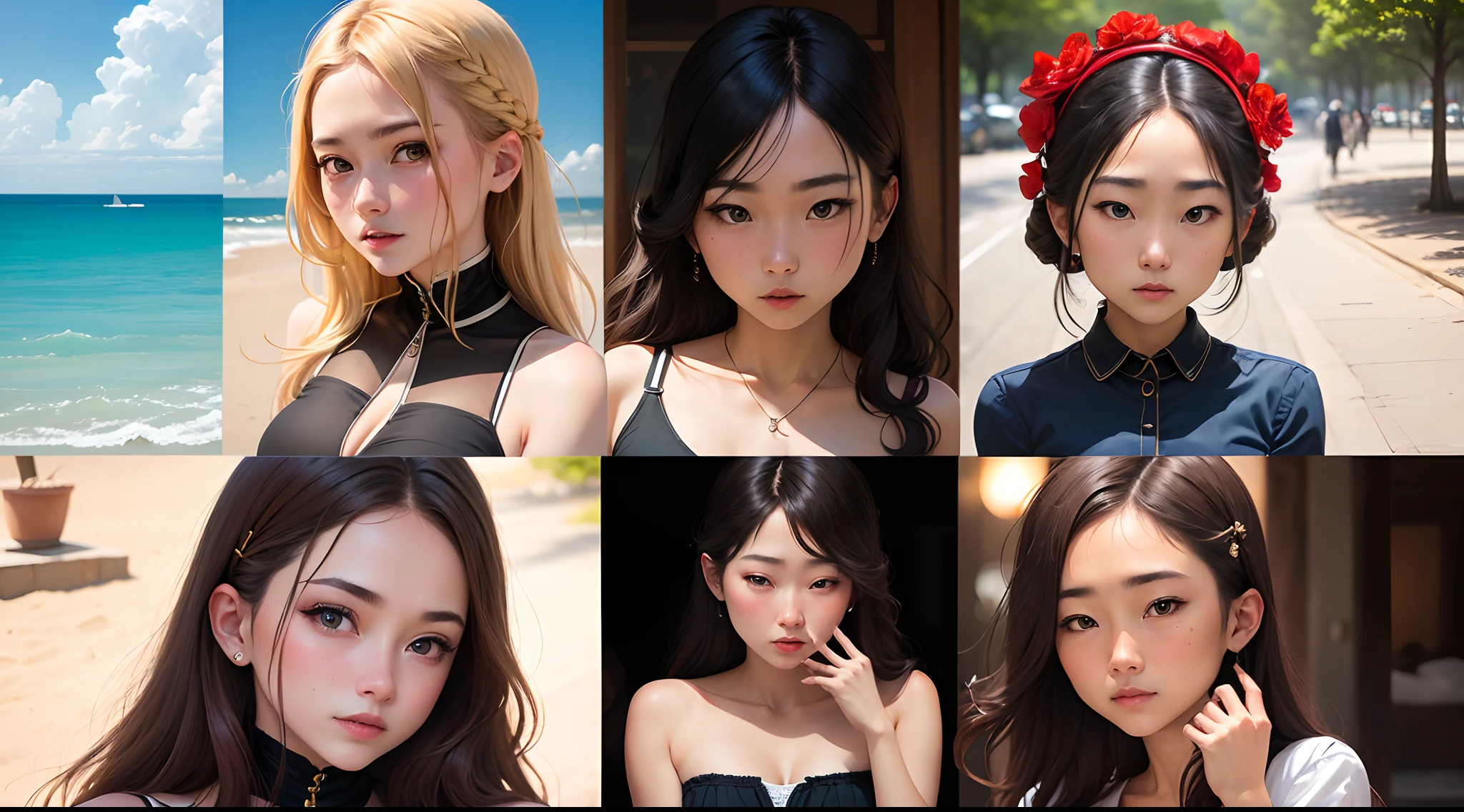Six photos