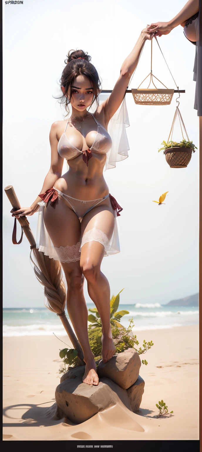 sem roupa, see-through bikini, calcinha transparente marcando tudo, biquinhos do peito durinhos e marrons, sem calcinha, no-bra