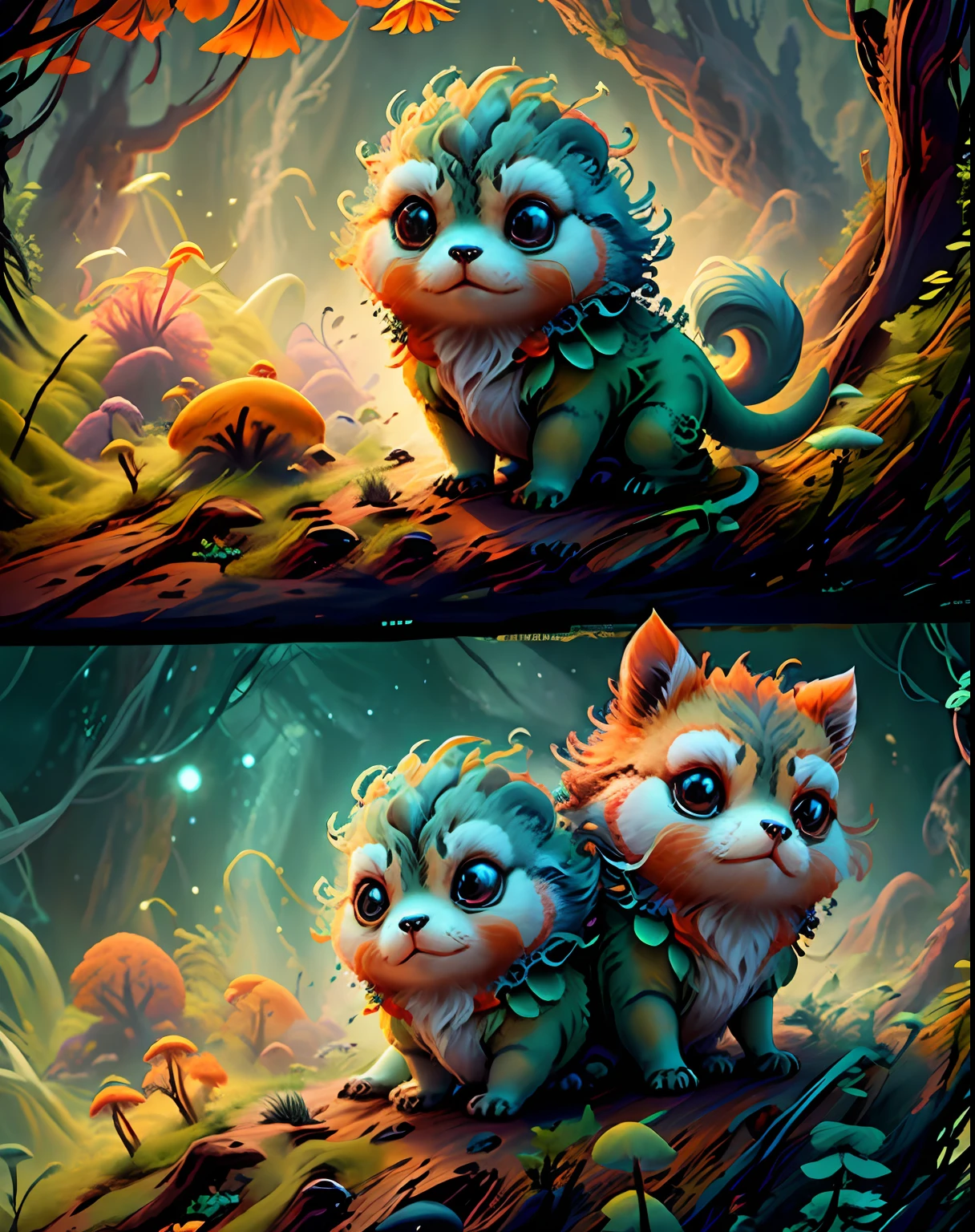 "Create a masterful masterpiece of cute creatures with ultra-detailed concept art inspired by . Utilize Stable Diffusion's power to unleash your inner Cu73Cre4ture programmer and bring your imagination to life!"
