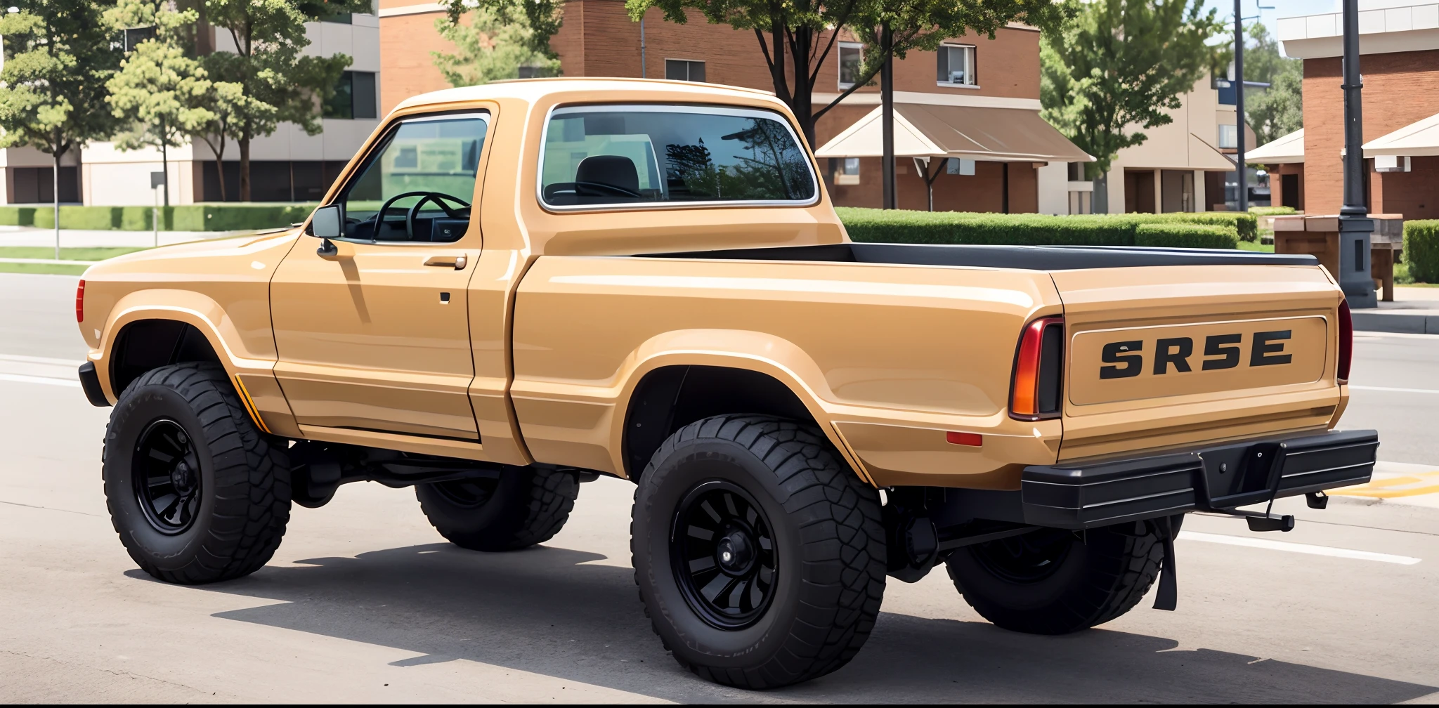 There's a tanned truck with a tan sash on the back, 1979, 1 9 7 9, 1978, 1 9 7 8, 1977, 1 9 7 7, 1 9 8 1, 1980, 1981, 1 9 8 0, 1982, 1 9 8 2