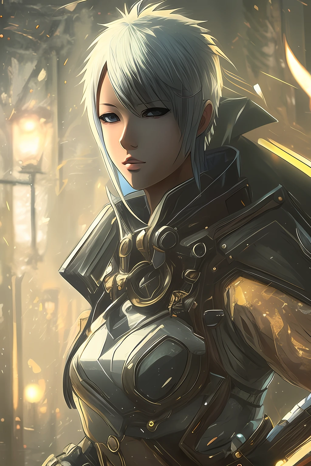 anime character with a huge breast in a police uniform, concept art by Bascove, tumblr, conceptual art, (sfw) safe for work, ((restrained)), kda, thicc, police lights shine on her face, cel shaded:15, commission for high res, oppai cyberpunk, bust, officer, bust shot, cel shaded!!!, 2 b