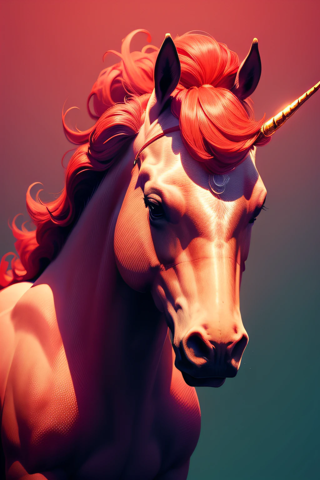 4k,Up,a unicorn,red colour,Wallpapers,9:16