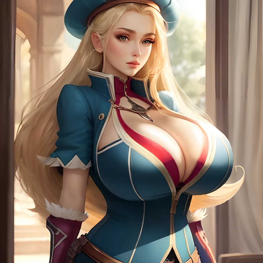 gigantic cleavage breasts