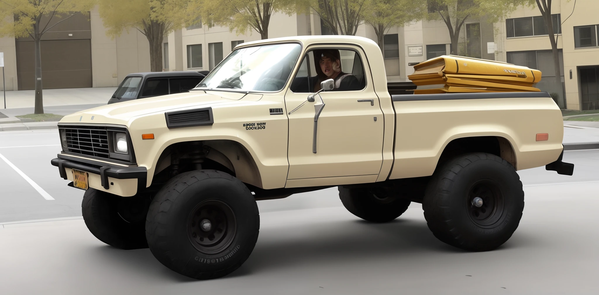There is a truck that is parked on the street during the day, 1979, 1 9 7 9, 1 9 7 8, 1978, 1 9 7 7, 1977, 1 9 7 4, 1974, 1976, 1 9 7 6, 1 9 8 0, 1980