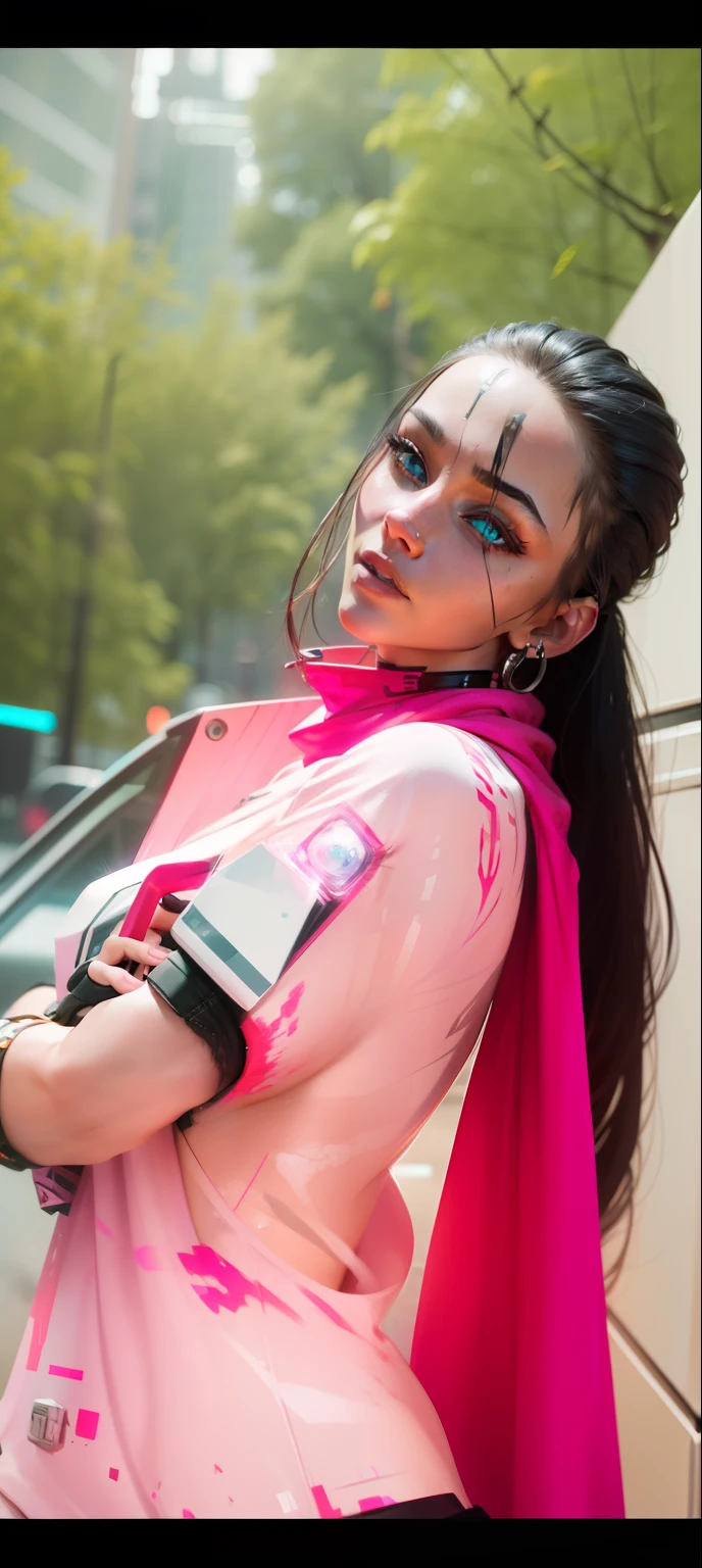 Realistic face, cyberpunk,8k
