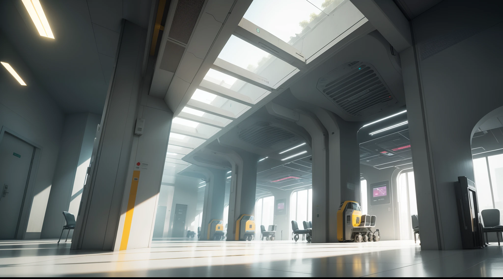 "(Obra-prima), (melhor qualidade), (Futuristic hospital with robots), (realista), (escenario completo), (ultra-detalhado), (qualidade 8K)"