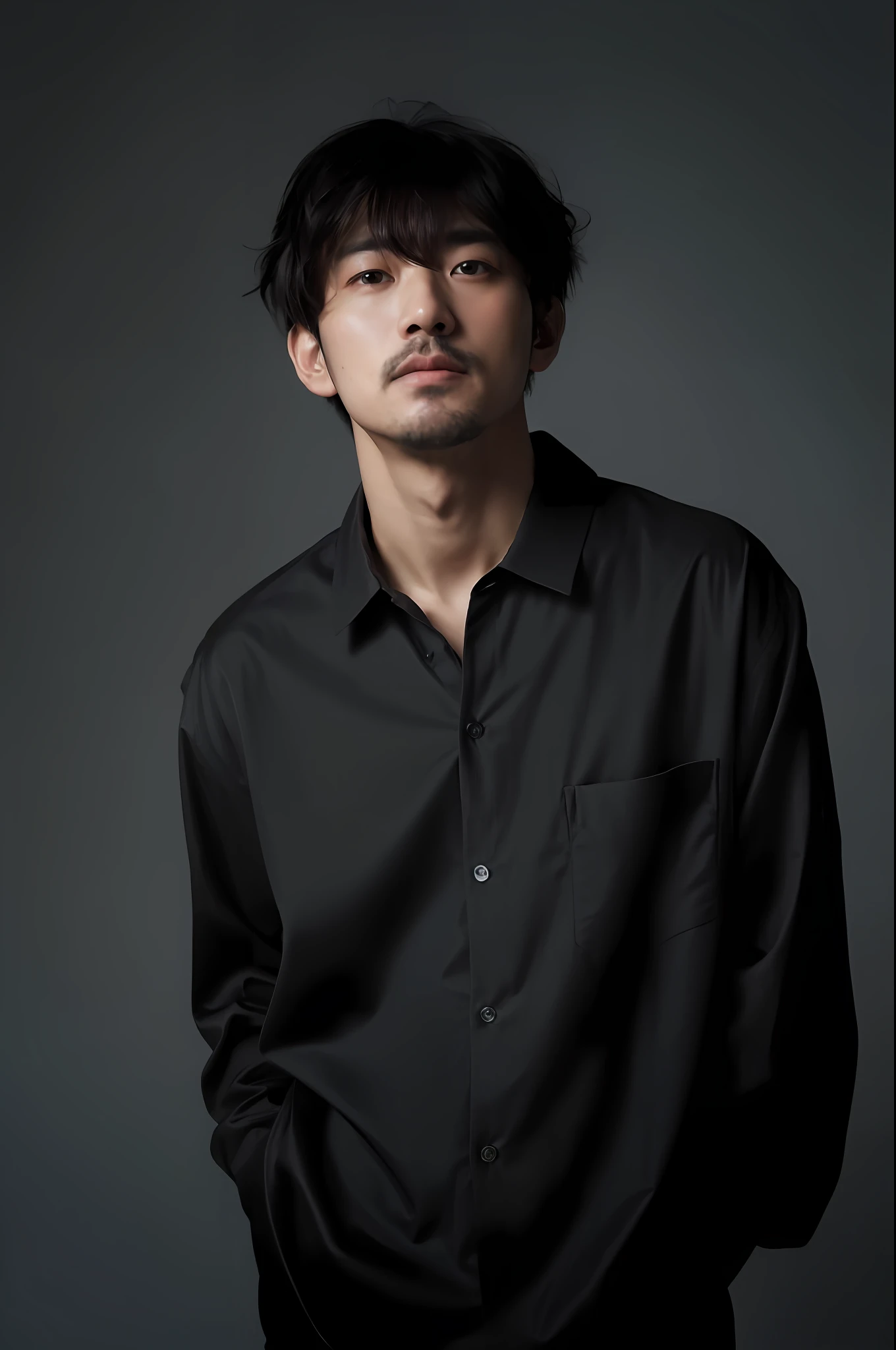( (8k:1.27), best quality, masterpiece, ultra high resolution:1.2) Japanese man photo, beard