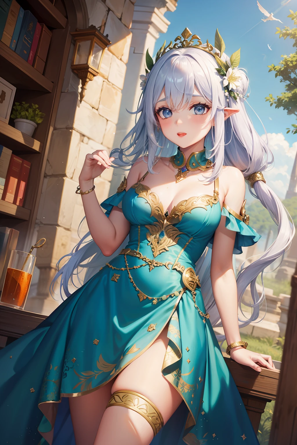Ancient costumes of fairy temperamental beauties