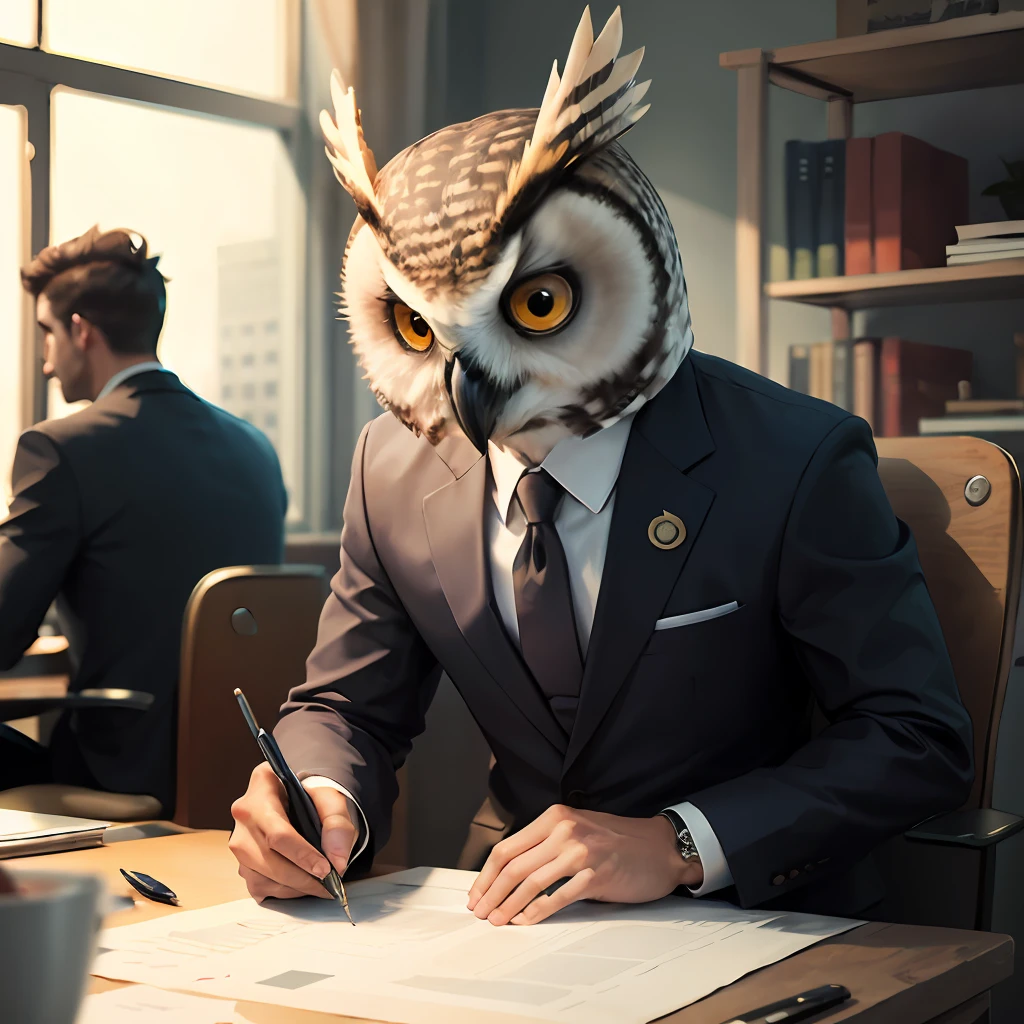 Owl head,Personal,Business suit