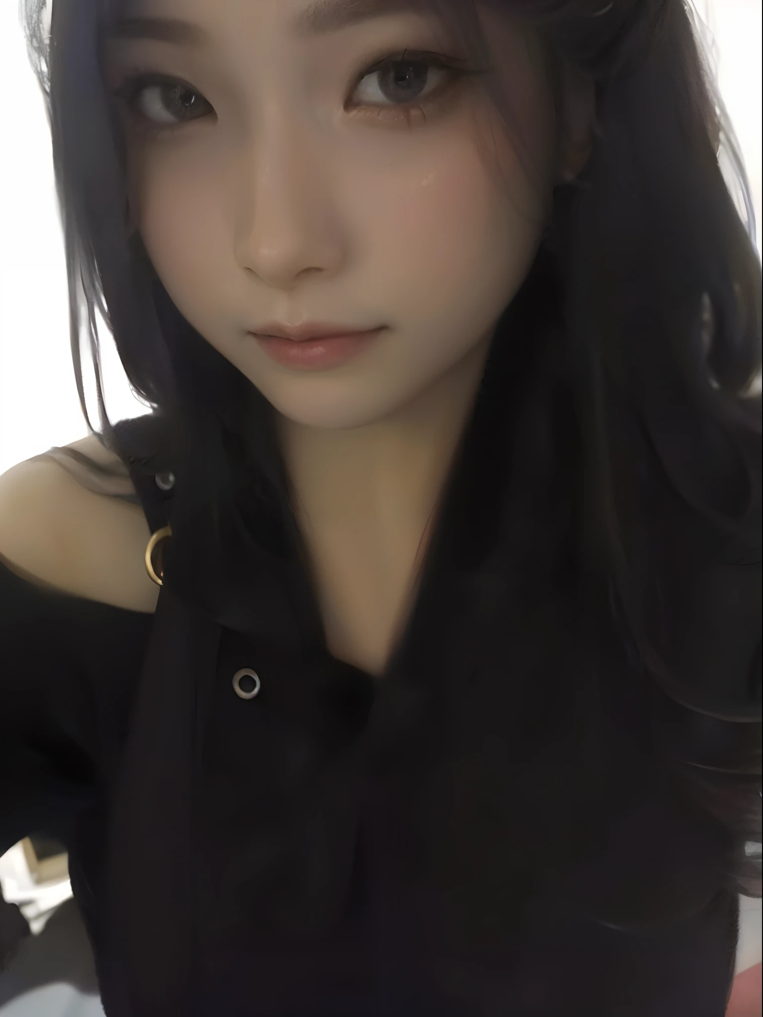 masterpiece, best quality, 8k, beautiful face, high detailed skin,hyper detailed,ultra high res, photorealistic, high resolution, ,lens flare, (Updo hair:1.5),(same makeup for both eyes:1.5),perfect face,ralistic eyes, detailed lighting, detailed eyes,detailed skin, detailed shadows,ralistic skin,(opened mouth:1.02), (closed eyes:0.9),no make-up,,looking_at_viewer,upper body