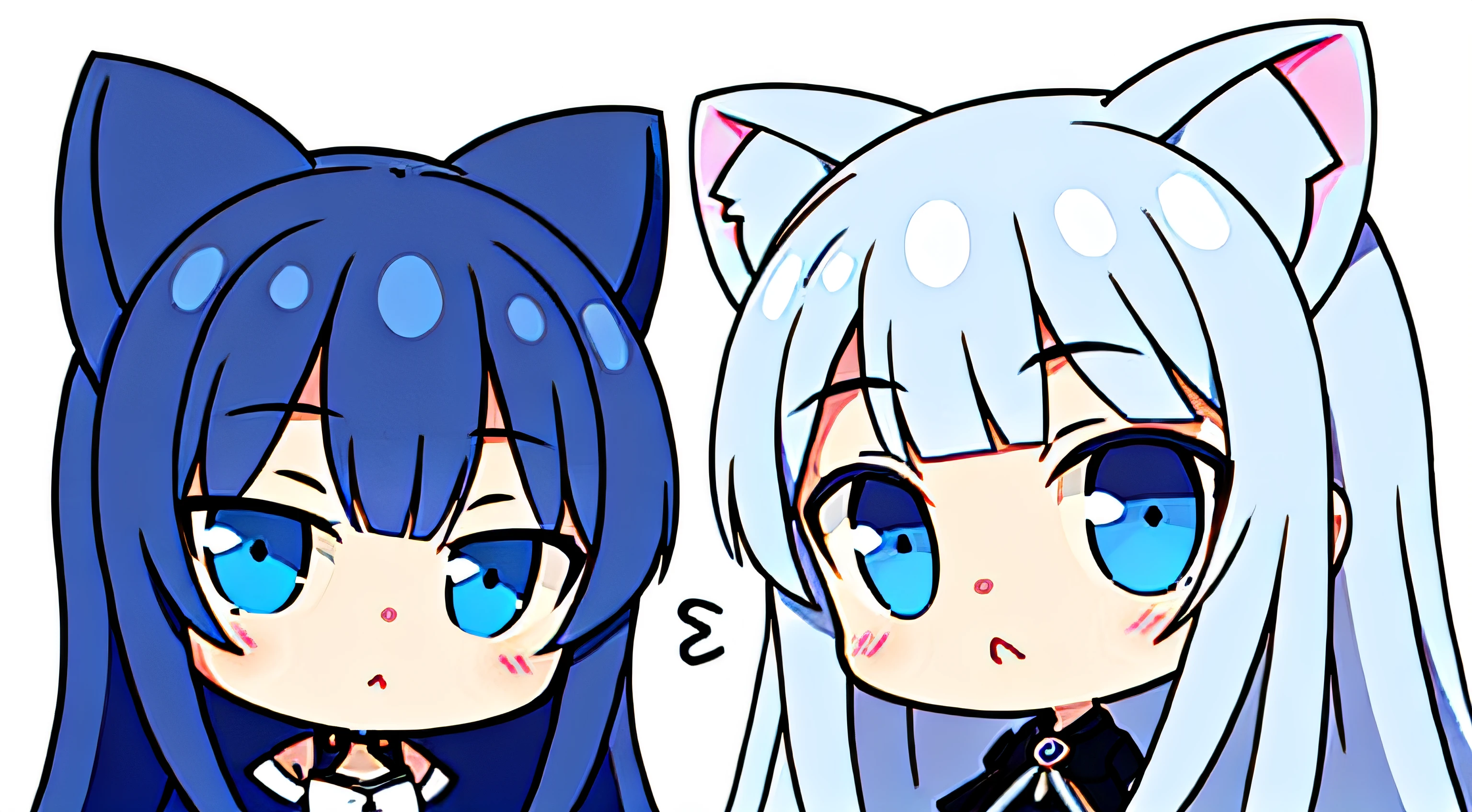 Blue eyes,Cat ears,Little raccoon,Pet raccoon, teens girl,2D, tmasterpiece, top-quality, anime big breast, A detailed eye, A detailed face, whaite hair, (whaite hair), long whitr hair, Facial expression enhancement,