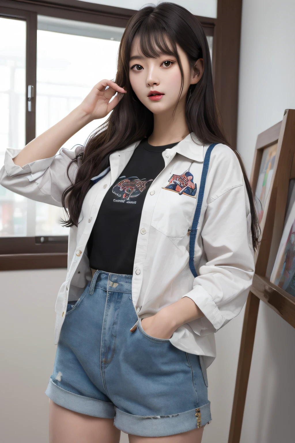 (best quality:1.4), (masterpiece:1.4), (highres:1.2), (extremely detailed:1.2), human body ratio,
1girl, korean girl, (each girl wearing different fashion:1.4), dynamic pose, powerplant,