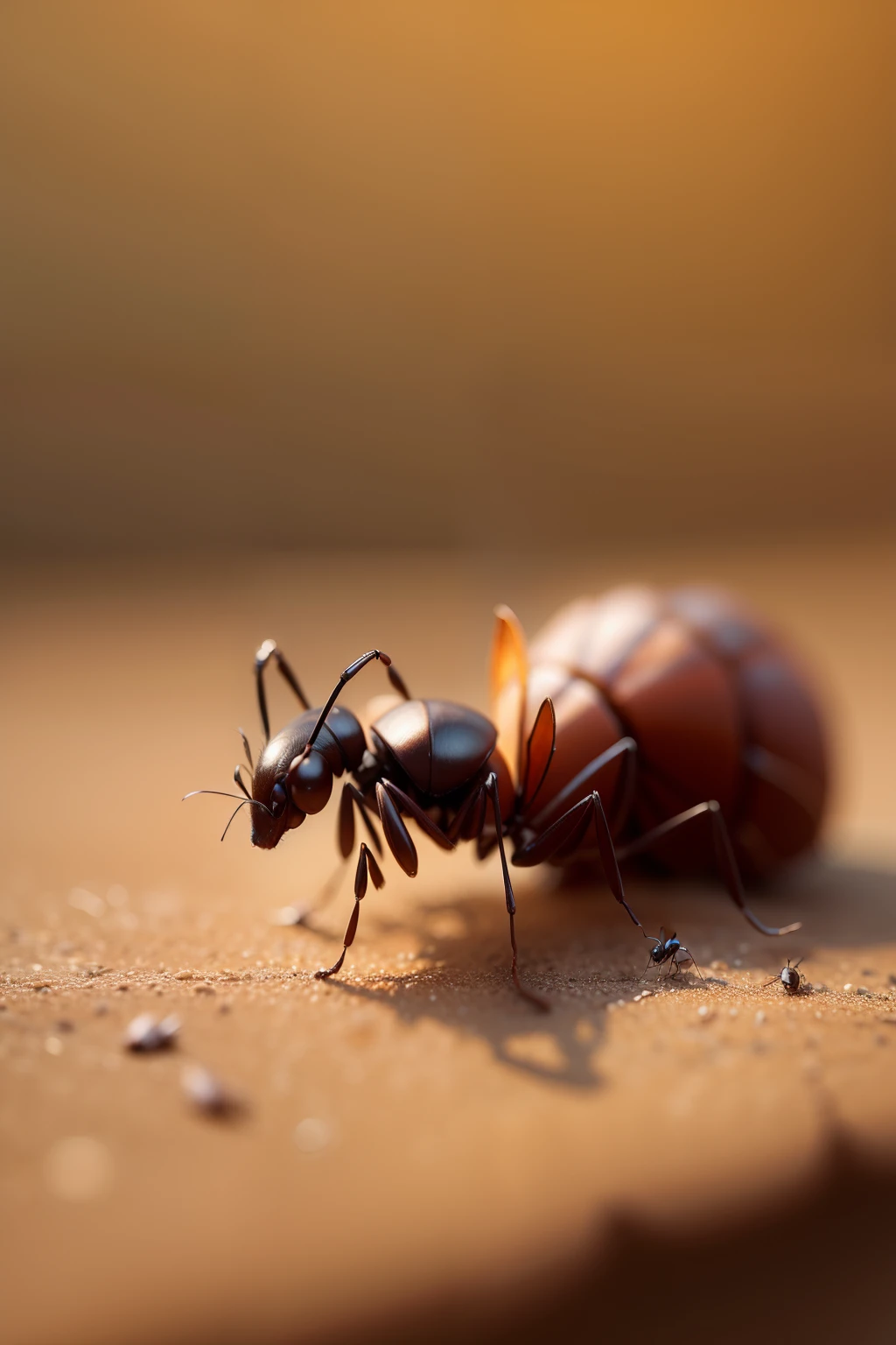 Photo of an ant walking