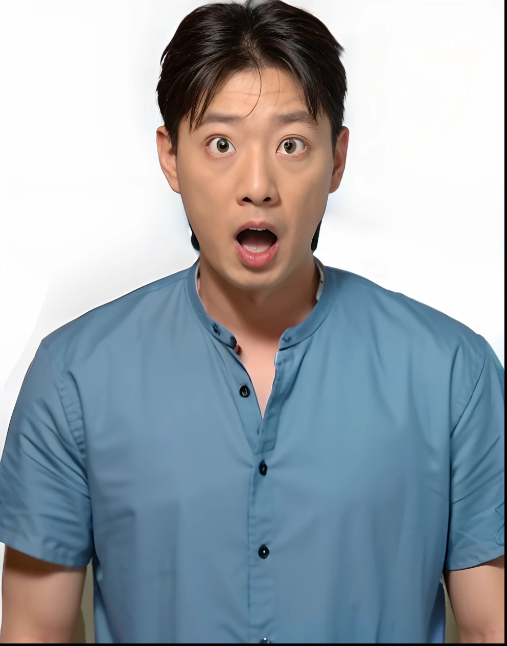 Man with a surprised expression on his face, shocked expression, Portrait of a frightened face of a man, Asian Male、Top image quality