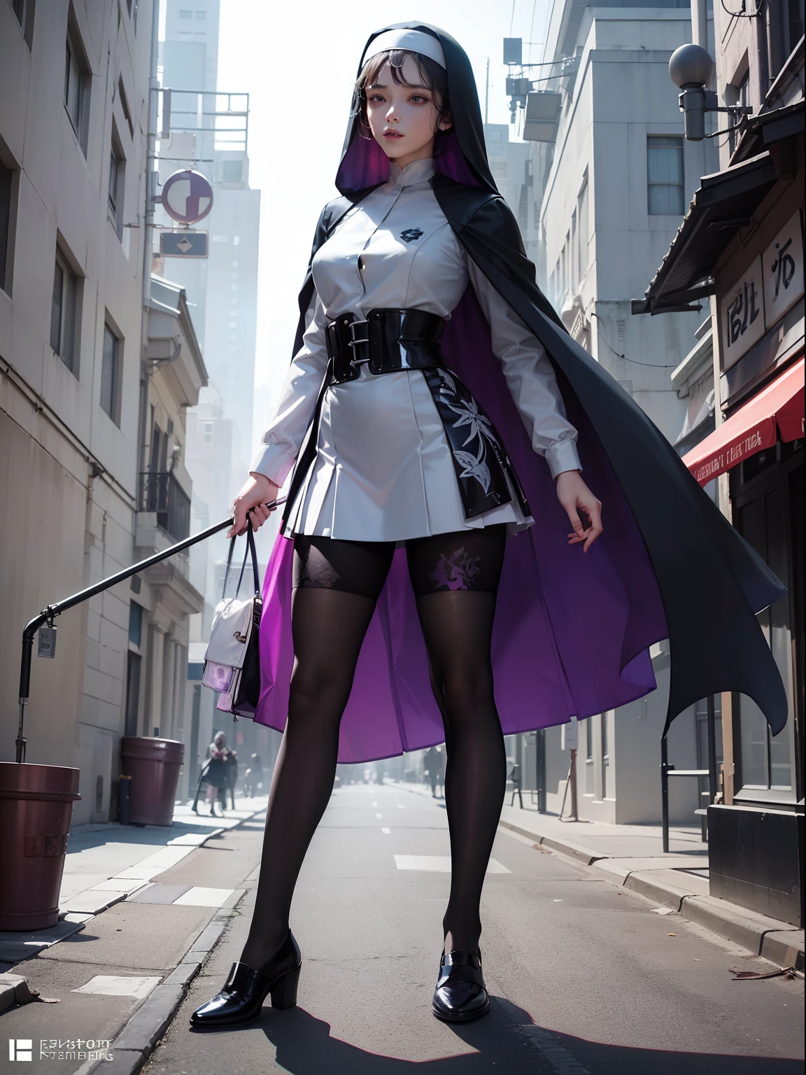 (full body:1.5),(1girl:1.3),(looking at viewer:1.4),(anatomy correct:1.3),(In the paradise of the day:1.3),(Wearing Very thick Printed Pantyhose and Nun suit Set JK uniform printed Ultra short pleated skirt and JK uniform leather shoes with bow decoration :1.3), (A high jump posture:1.3),(In pink|amarelo|blue colors|green color|red colour|white colors|black in color|purpleish color|greys|Beige|Flesh color 1.4),(Glowing eyes:1.3),(Accurate and perfect face:1.4),(Clothing Gloss:1.25),(Skin reflection:1.25),hyper HD, Ray traching, reflective light,structurally correct, Award-Awarded, high detal, lightand shade contrast, Face lighting,cinmatic lighting, tmasterpiece, super detailing, high high quality, high detal, best qualityer, 16k,high contrast,