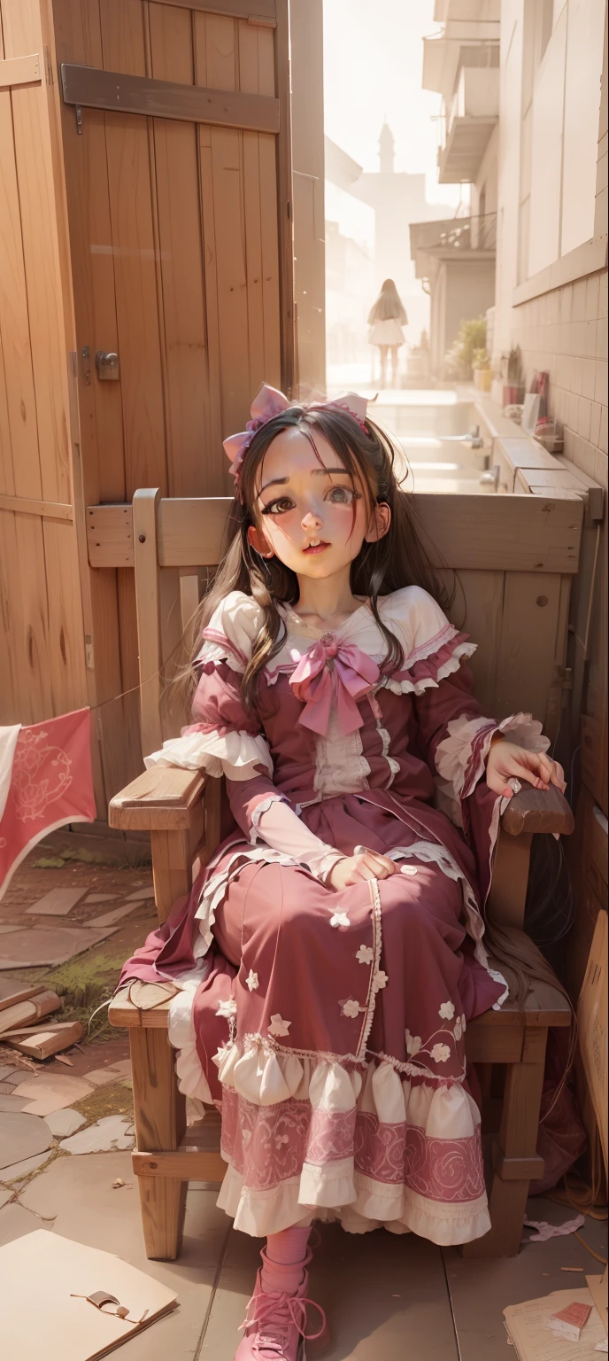 Cure girl realistic background change
