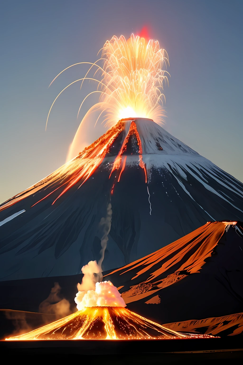 erupting volcano