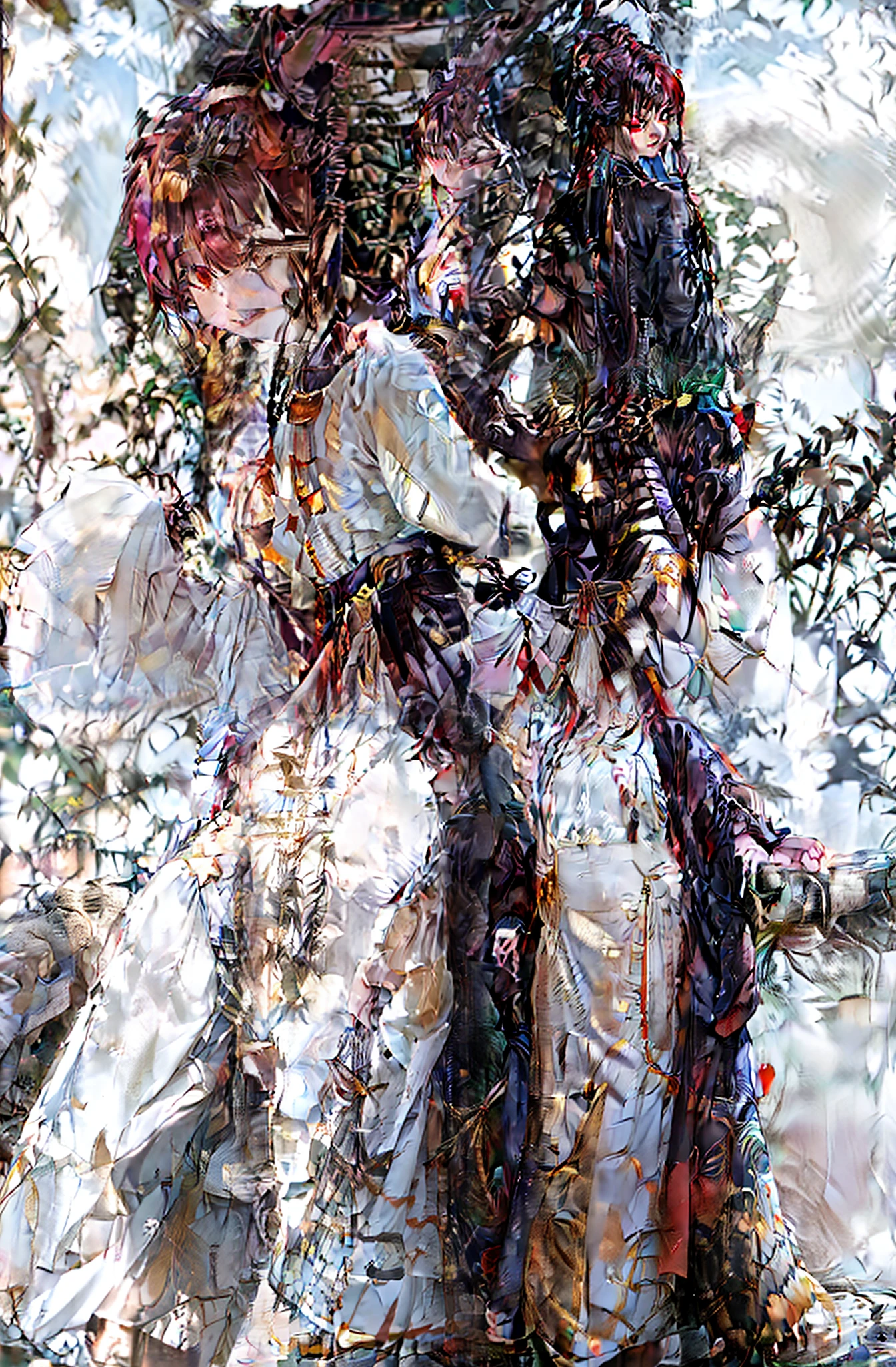 makima \(chainsaw man\), best quality, ultra detailed, 1girl, solo, standing, red hair, long braided hair, golden eyes, bangs, medium breasts, white shirt, necktie, stare, smile, (evil:1.2), looking at viewer, (interview:1.3), (dark background, chains:1.3), sitting, pantyhose, ((1girl)), bottomless, beautiful, masterpiece, best quality, shiny skin, , hand on own ass, ass, looking back, spread ass, SpreadAssMS,
,
makima \(chainsaw man\)