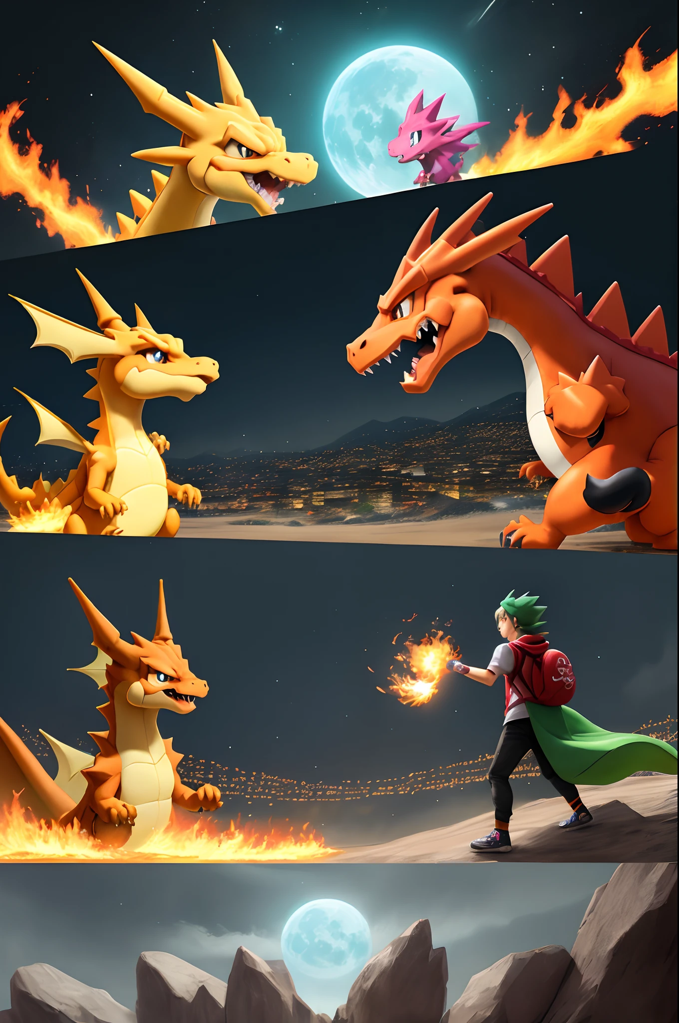 firebreathing dragon
《Pokémon》A Pokémon featured in the series of games and their spin-offs
This entry is polysemic，A total of 2 meanings
Featured terms | This entry has been compiled and maintained in accordance with the Featured Entry Guidelines
Contribution maintainers_injure_die young 
Charizard is a handheld game series published by Nintendo of Japan《Pokémon》and its spin-offs, appearing in Pokémon，First appeared in a game game《Pokémon Red Green》。[1]
Charizard is a Pokémon with fire attributes and flight attributes，At the same time, it also served as an initial partner of the Kanto area（Misanjia）One of the final evolutionary types appears in the game。Super Charizard X and Super Charizard Y are both Charizard Super Evolved Looks，Super Charizard X becomes a fire attribute and a dragon attribute，Super Charizard Y maintains fire attributes and flight attributes，First appeared in the game《Pokémon X· Y》。And in the Galar region，Charizard is also one of the Pokémon found to have the appearance of a super gigantic。[1-3]
Chinese name
firebreathing dragon
Foreign Names
Charizard(Japanese name)
Charizard(English name、Italian name、Spanish name)
Charizard(Chinese Traditional name)
Dracaufeu(French name)
Glurak(German name)
Charizard(Korean name)
gender
Male 87.5%：Female 12.5%[8]
Featured works
《Pokémon Red Green》
《Pokémon Blue》
《Pokémon Pikachu》
《Pokémon Fire Red Leaf Green》
《Pokémon Heart Gold Soul Silver》
《Pokémon X· Y》
《Pokémon Ultimate Day, Ultimate Moon》
《Pokémon Let's Go! Pikachu S. Let's Go! Ibrahimovic》
《Pokémon Sword and Shield》
《Pokémon Crystal Diamonds Bright Pearls》
height
1.7 m(firebreathing dragon、Super Charizard X and Super Charizard Y)[4]
Related videos
more
1.80,000 plays|05:47
Dinosaur World：The Tyrannosaurus took Charizard to rob the town，He actually kidnapped Princess Tyrannosaurus Rex
Pig logic dinosaurs on the run
10,000 plays|01:40
Take stock of the four strongest fire-breathing dragons in the anime
Pirate little fan girl
2.40,000 plays|03:04
Charizard