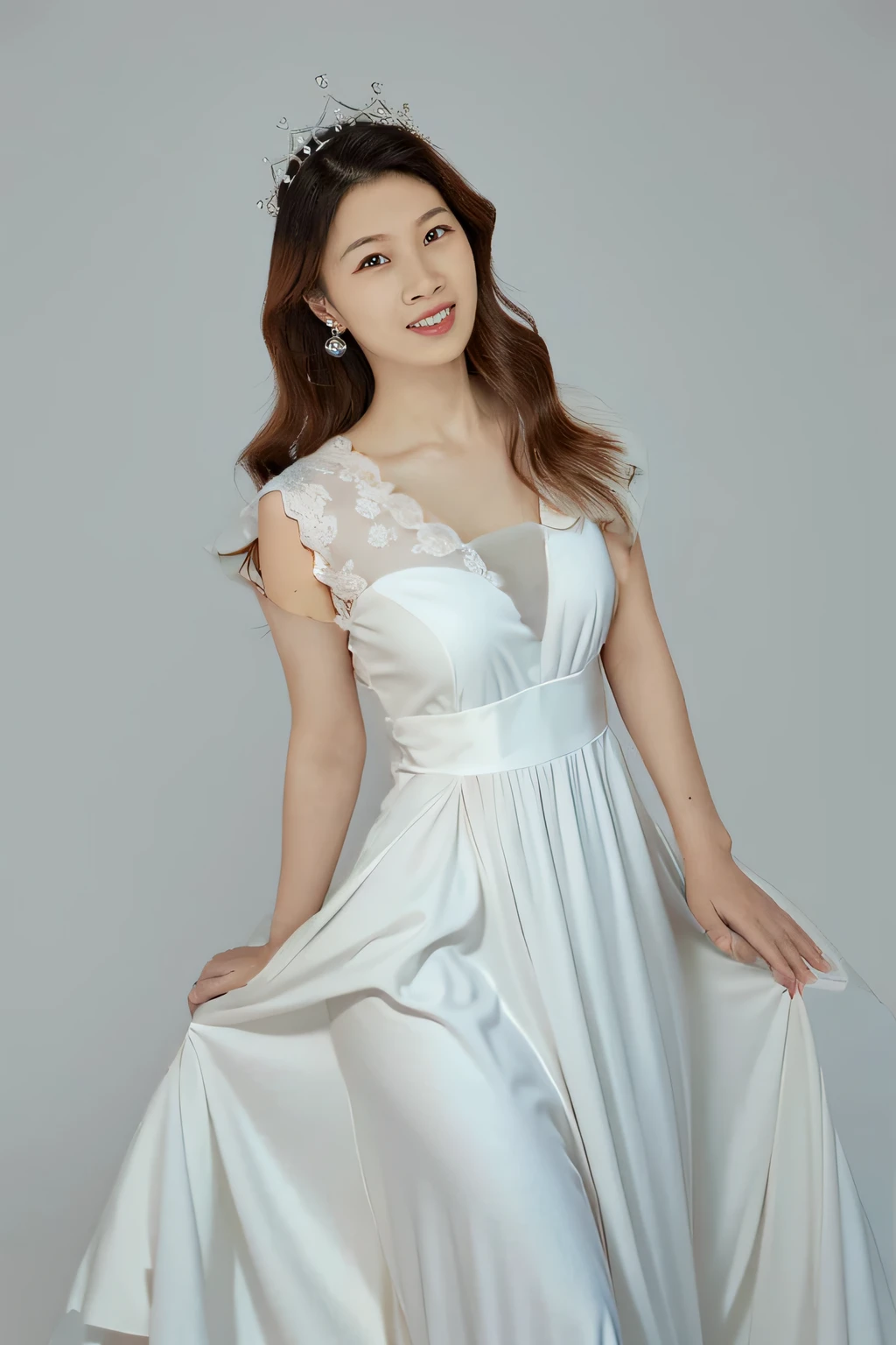 Girl in long black dress